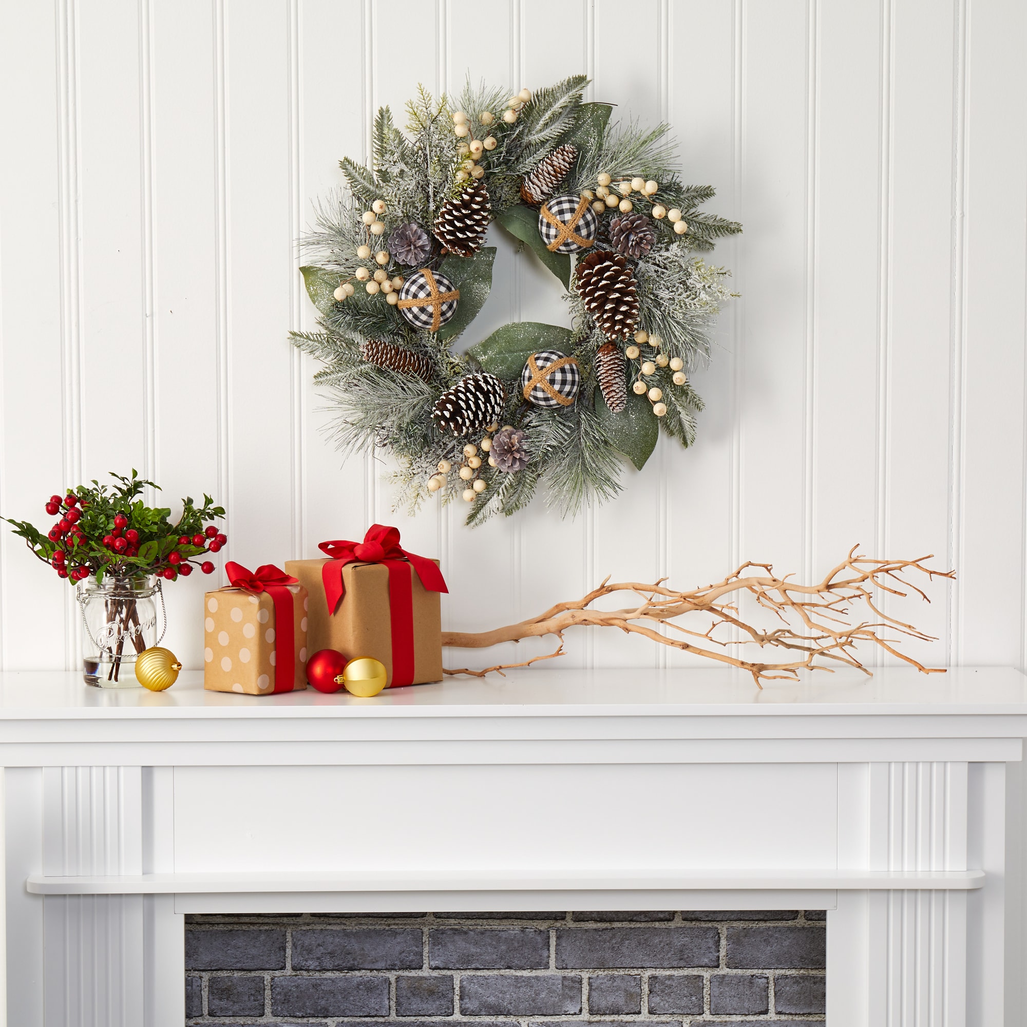Nearly Natural 4609 Artificial-Christmas-Wreaths - View #4