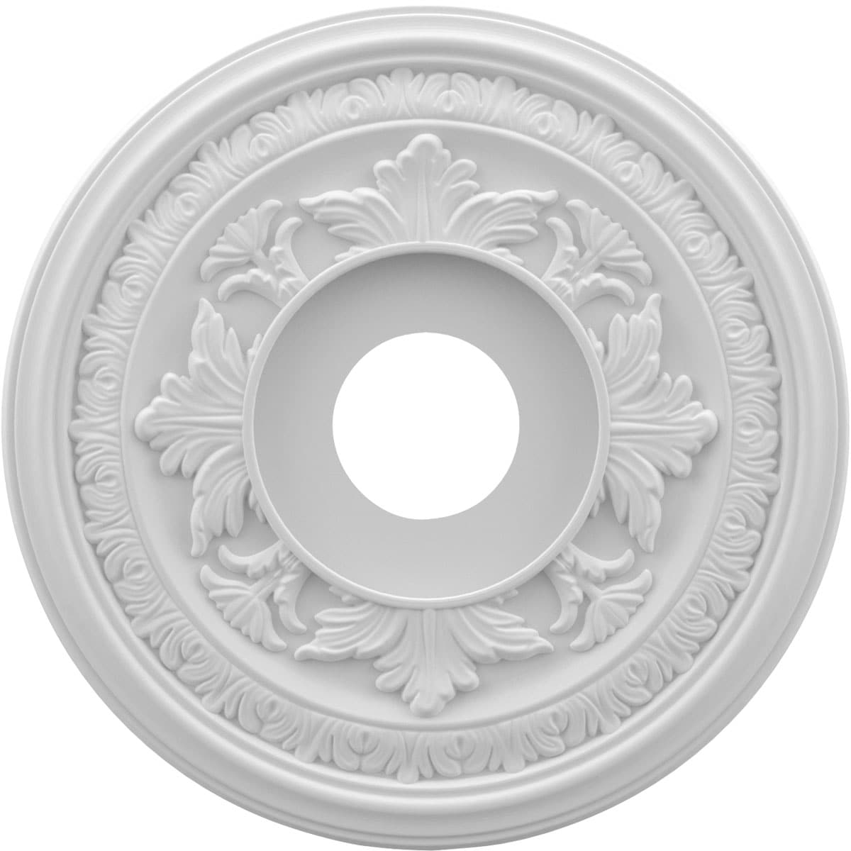Ekena Millwork CMP16BA Baltimore Thermoformed 16-in W x 16-in L Architectural White PVC Ceiling Medallion
