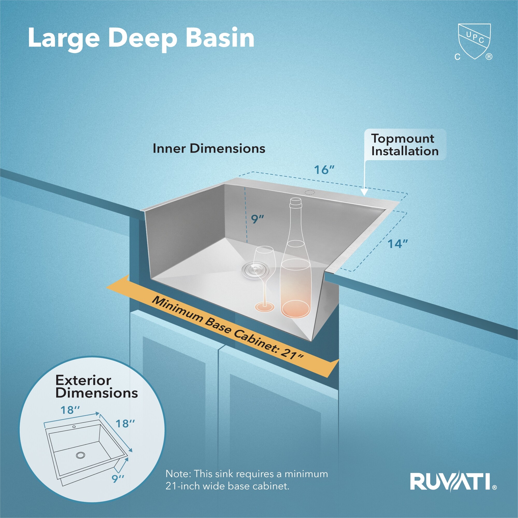 Ruvati RVH8118 Kitchen-Sinks - View #4