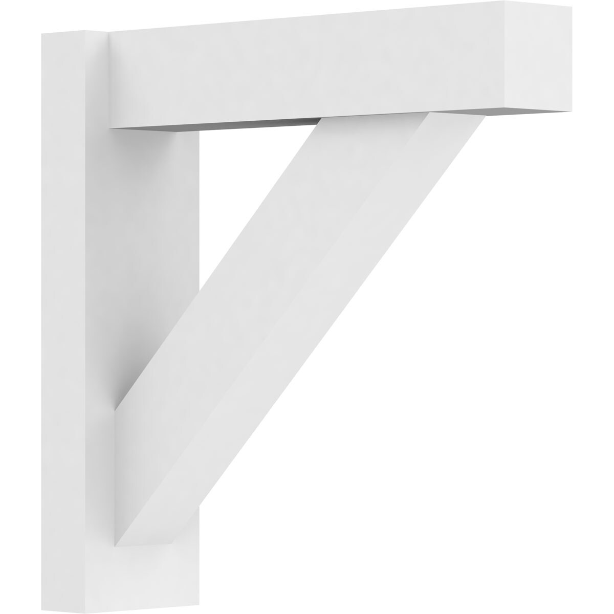 Ekena Millwork OUTP05X18X18TRA05 5-in W X 18-in D X 18-in H Traditional Architectural Grade PVC Outlooker with Block Ends