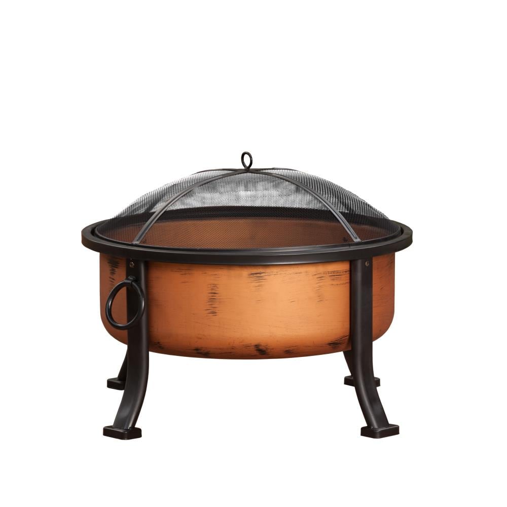 Copper Steel Wood Burning Fire Pit, Copper Fire Pit Bowl