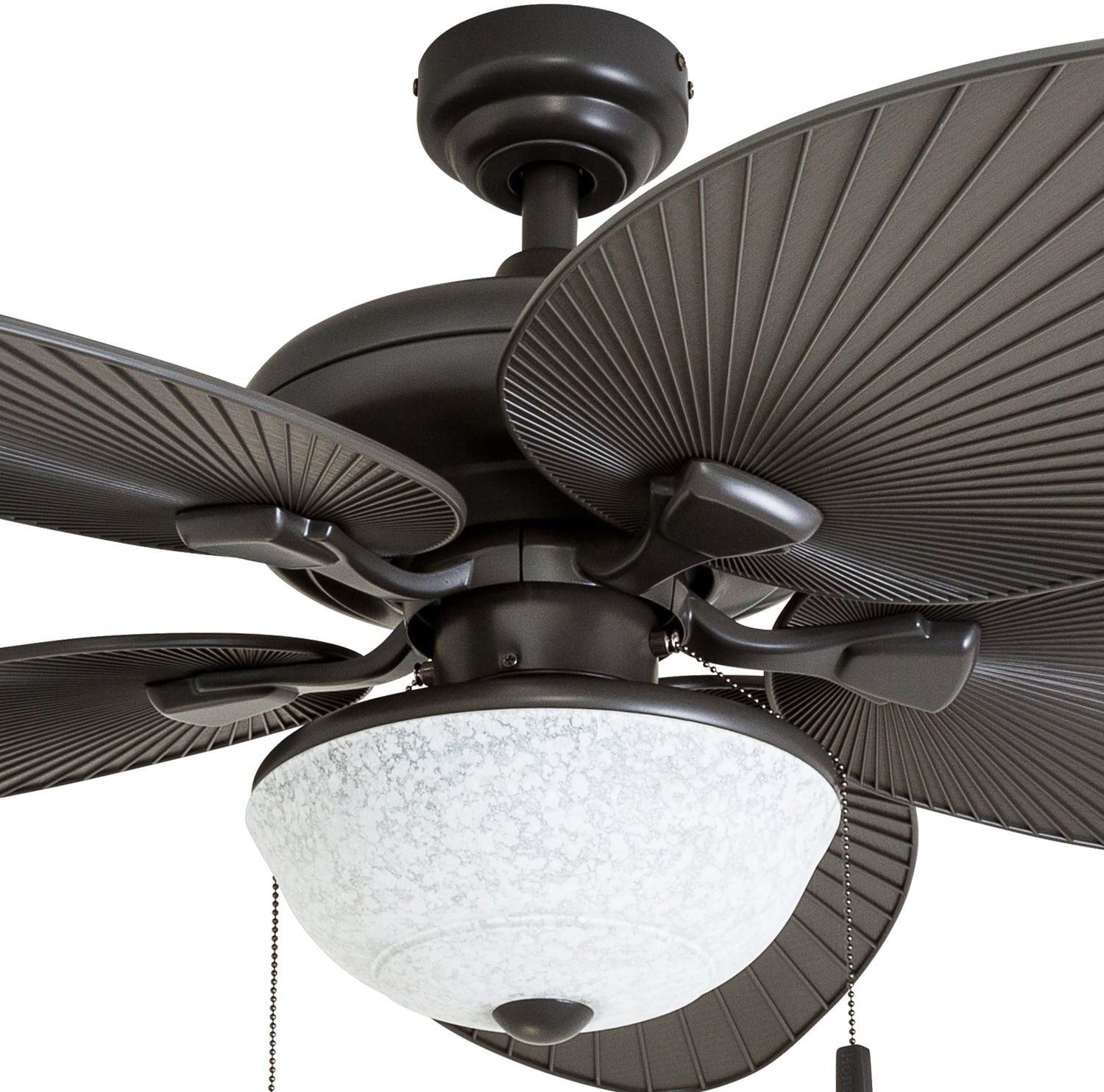 Bronze 52-Inch Tropical Indoor/Outdoor Ceiling Fan with LED Light