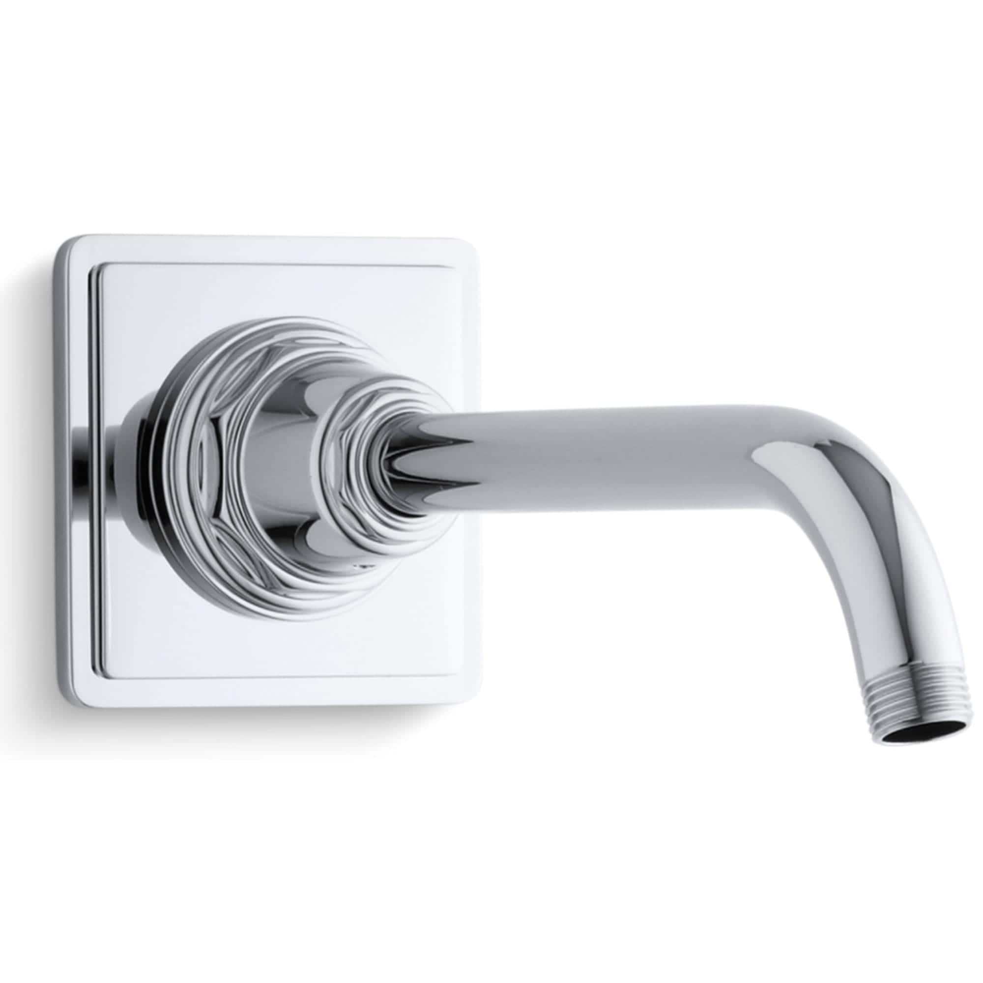 KOHLER 13136-CP Pinstripe Polished Chrome 10.625-in Universal Shower Shower arm and flange