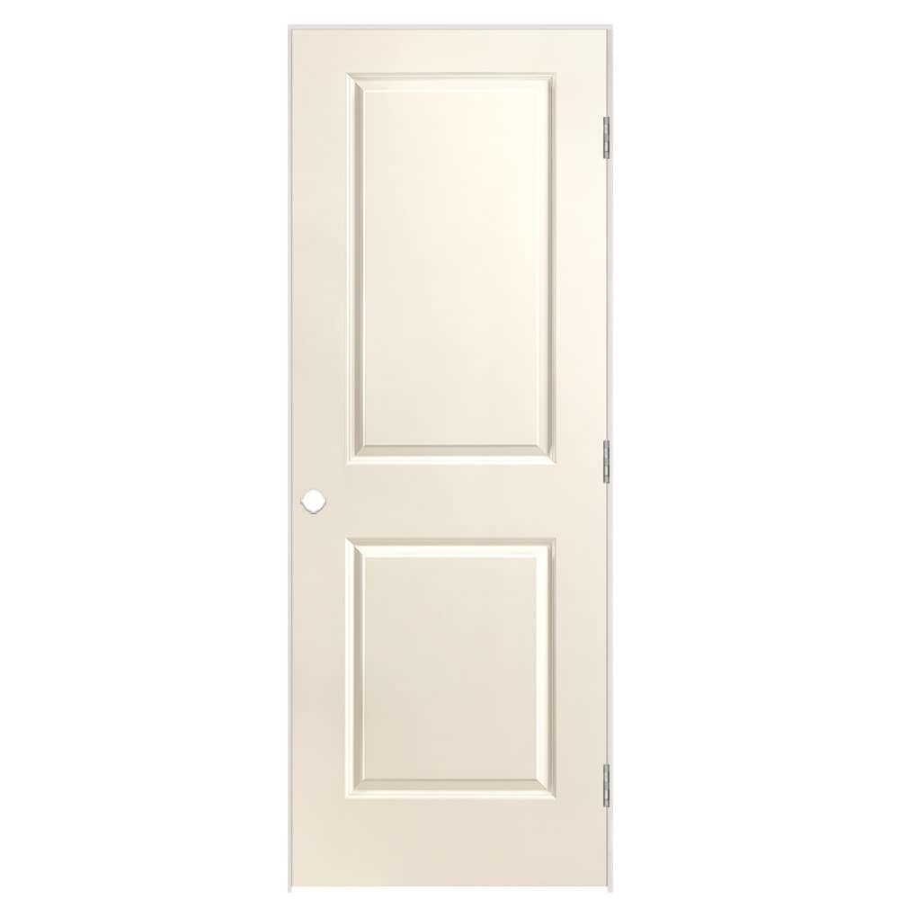 Masonite 1316053 30-in x 80-in Moonglow Solid core 2-panel square Left hand Smooth Prefinished Molded composite Flat Jamb Single Prehung Interior Door