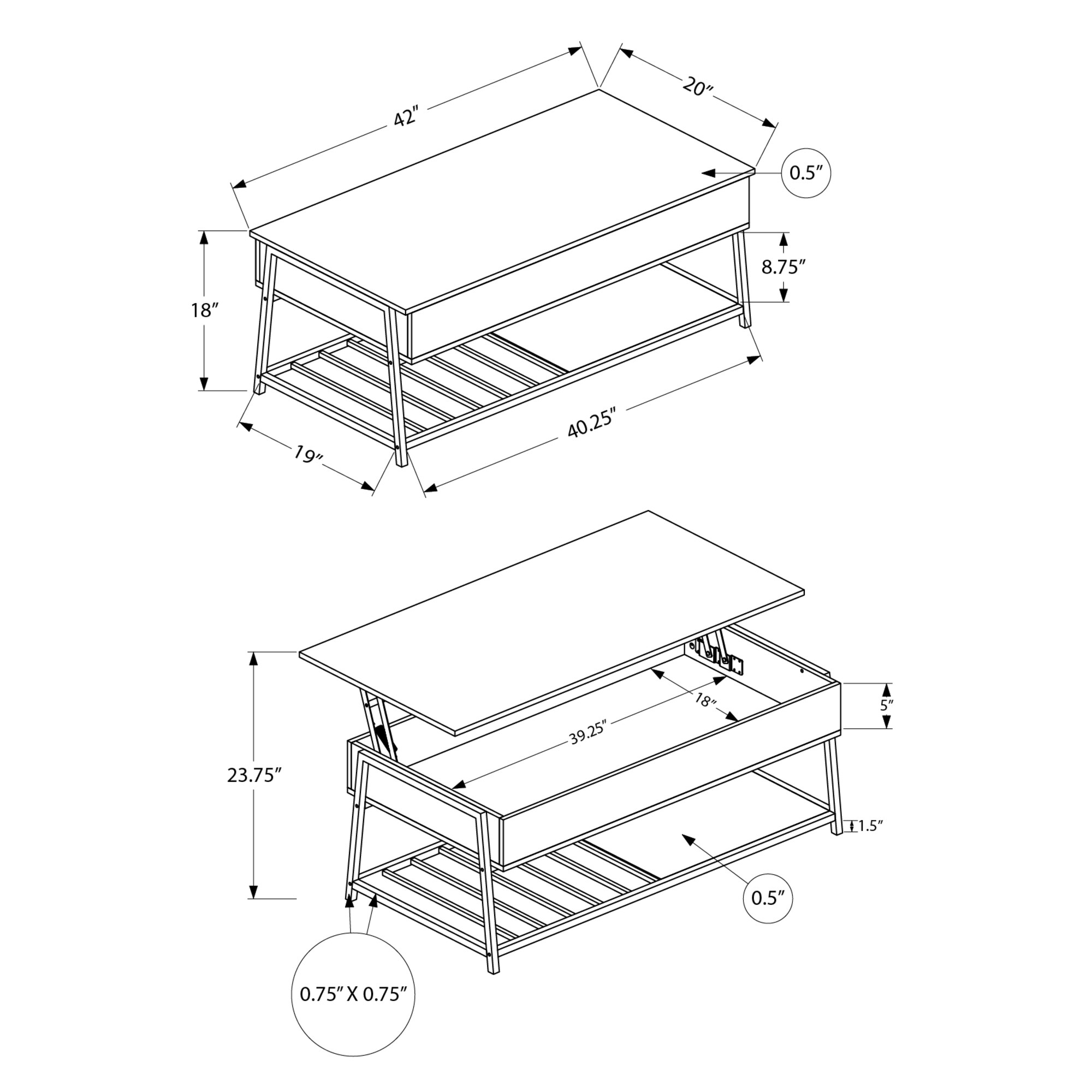 zwyo hosimu Q26081101400 Coffee-Tables - View #2