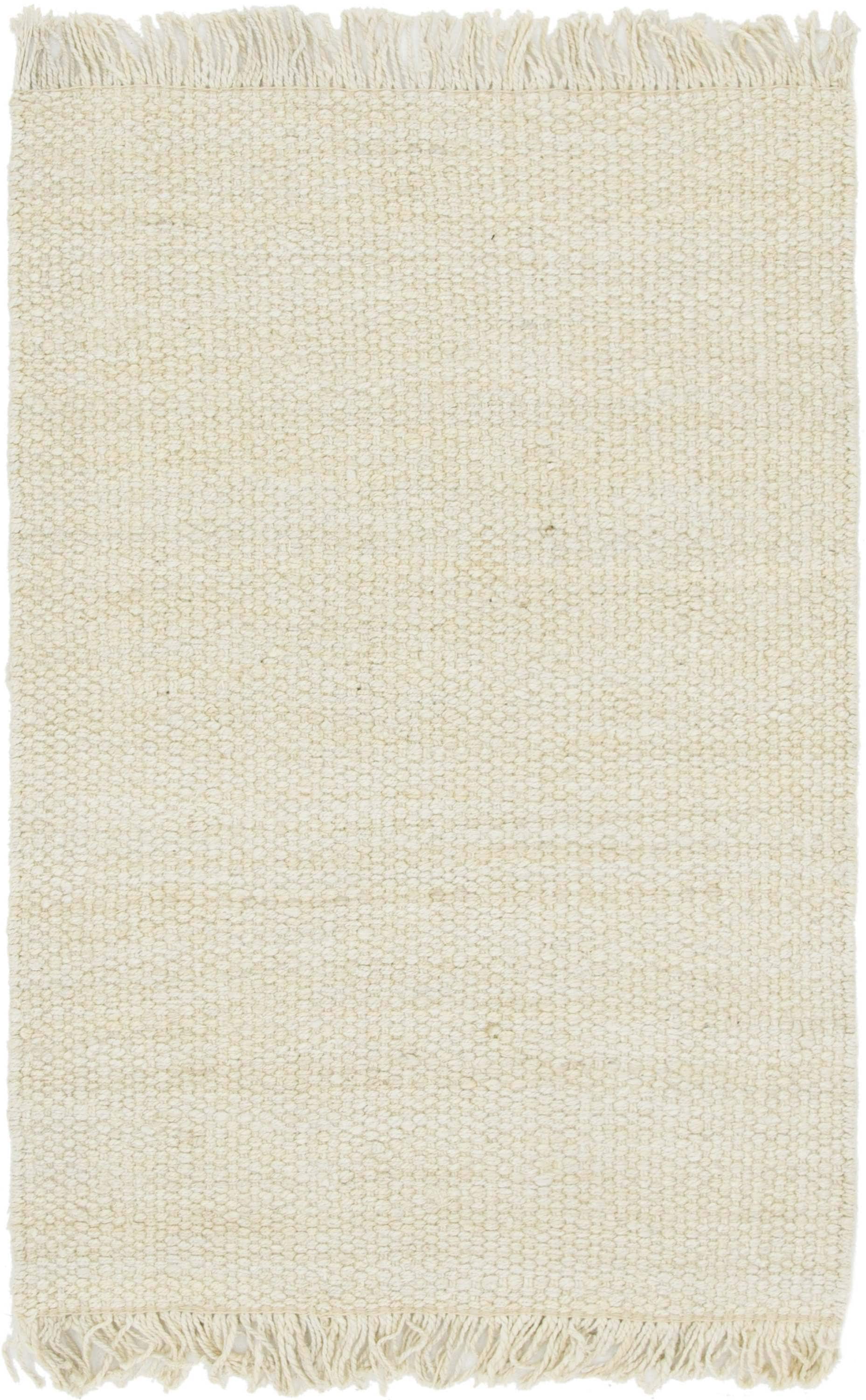 Handwoven Ivory Jute 4'x6' Rug - Reversible and Stain-Resistant