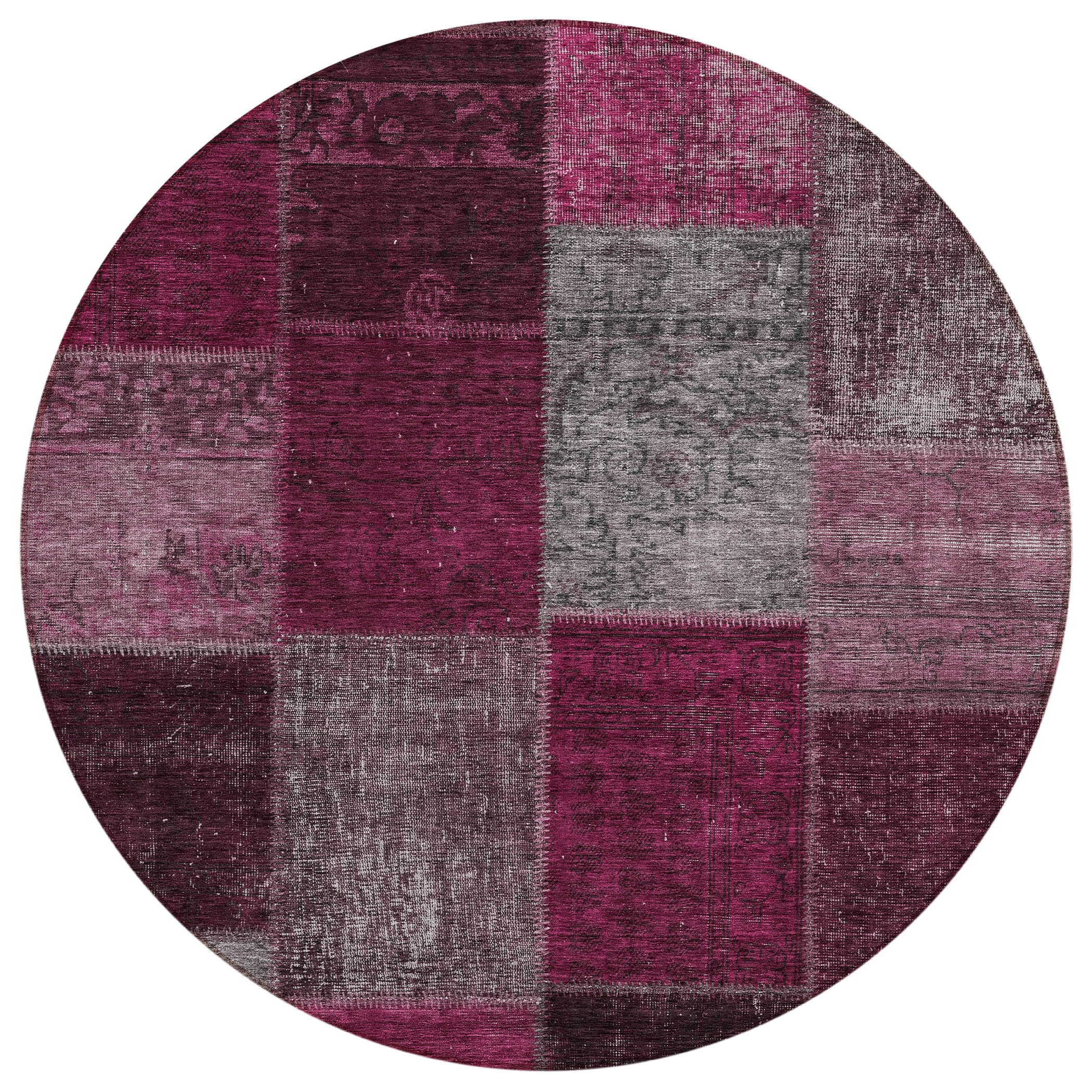 Addison Rugs ACN663MM8RO Chantille ACN663MM 8 x 8 (ft) Polyester Mocha Round Indoor/Outdoor Geometric Machine washable Area rug