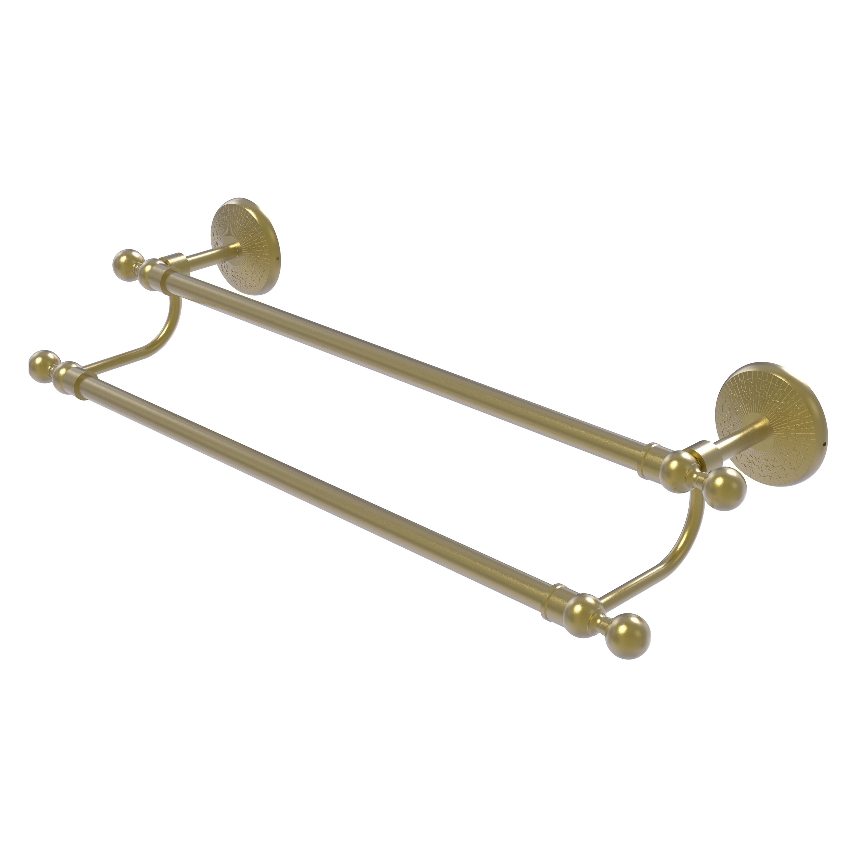 Allied Brass MC-72/24-SBR Monte Carlo 24-in double Satin Brass Wall mount Double Towel Bar