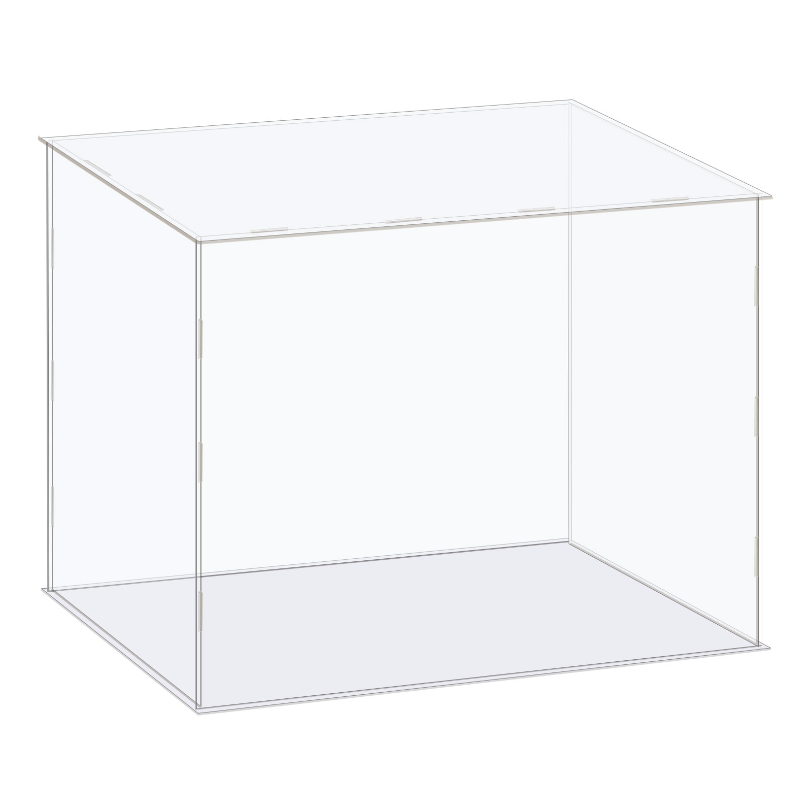 Acrylic Display Case Box Clear Dustproof Protection Showcase 16.1x10x12.2 Inch for Collectibles Display