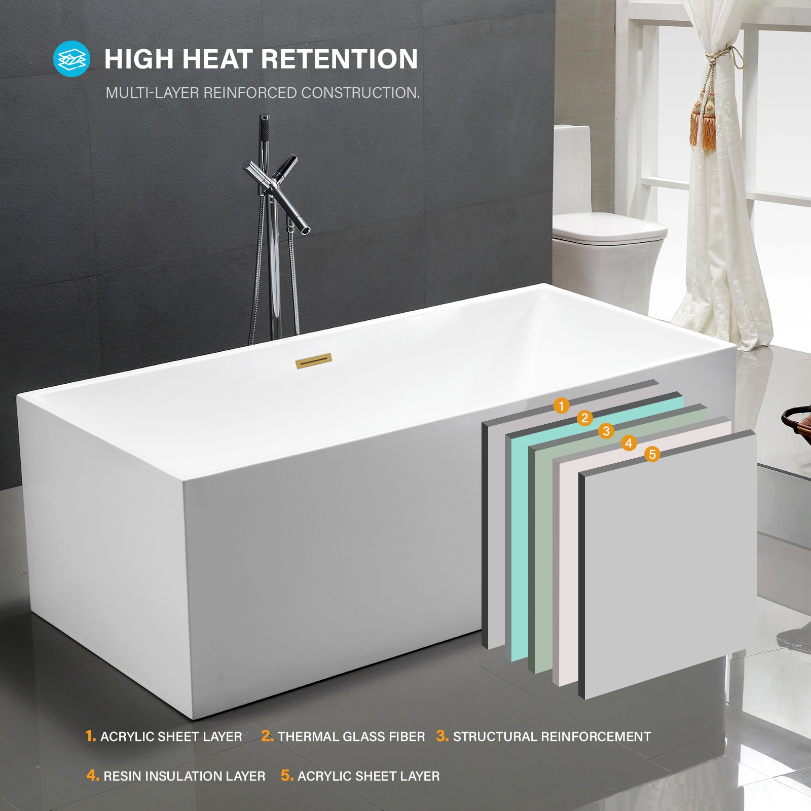 Vanity Art VA6813B-L-TG bathtubs - View #5