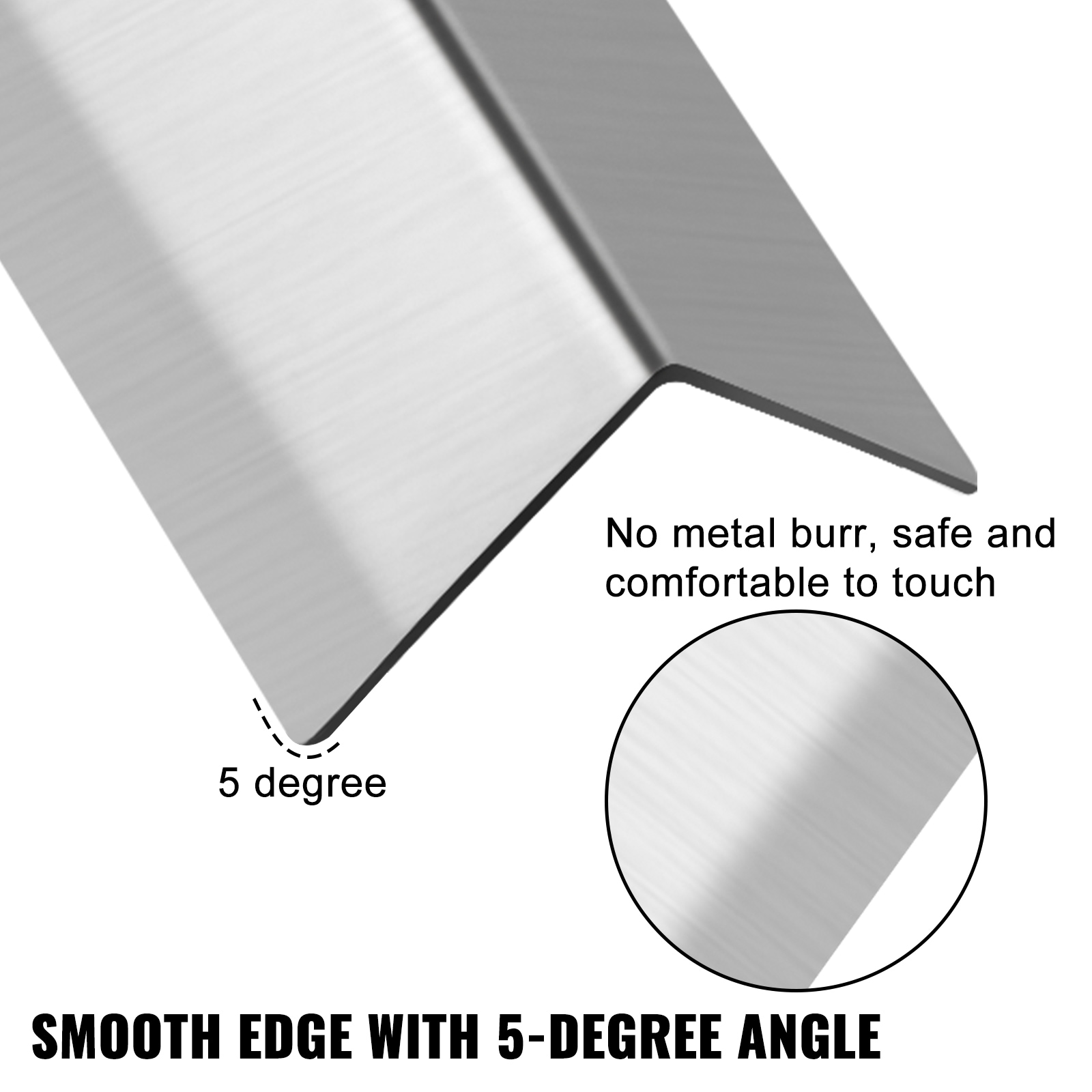 4Pack) 1/2 x 1/2 x 48 Stainless Steel Sheet Metal Outside Corner