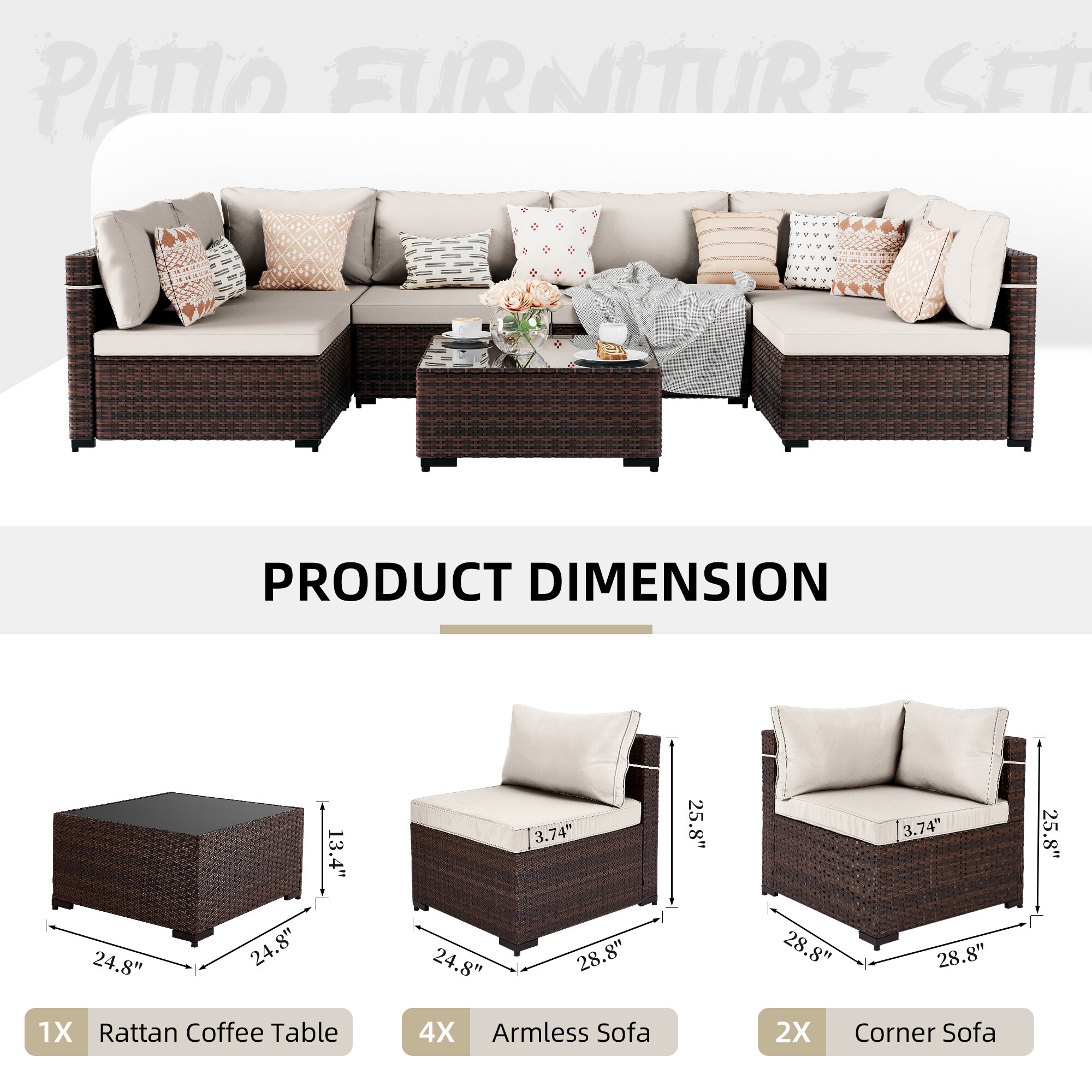 UPHA US1TBSF250526 Patio-Conversation-Sets - View #2