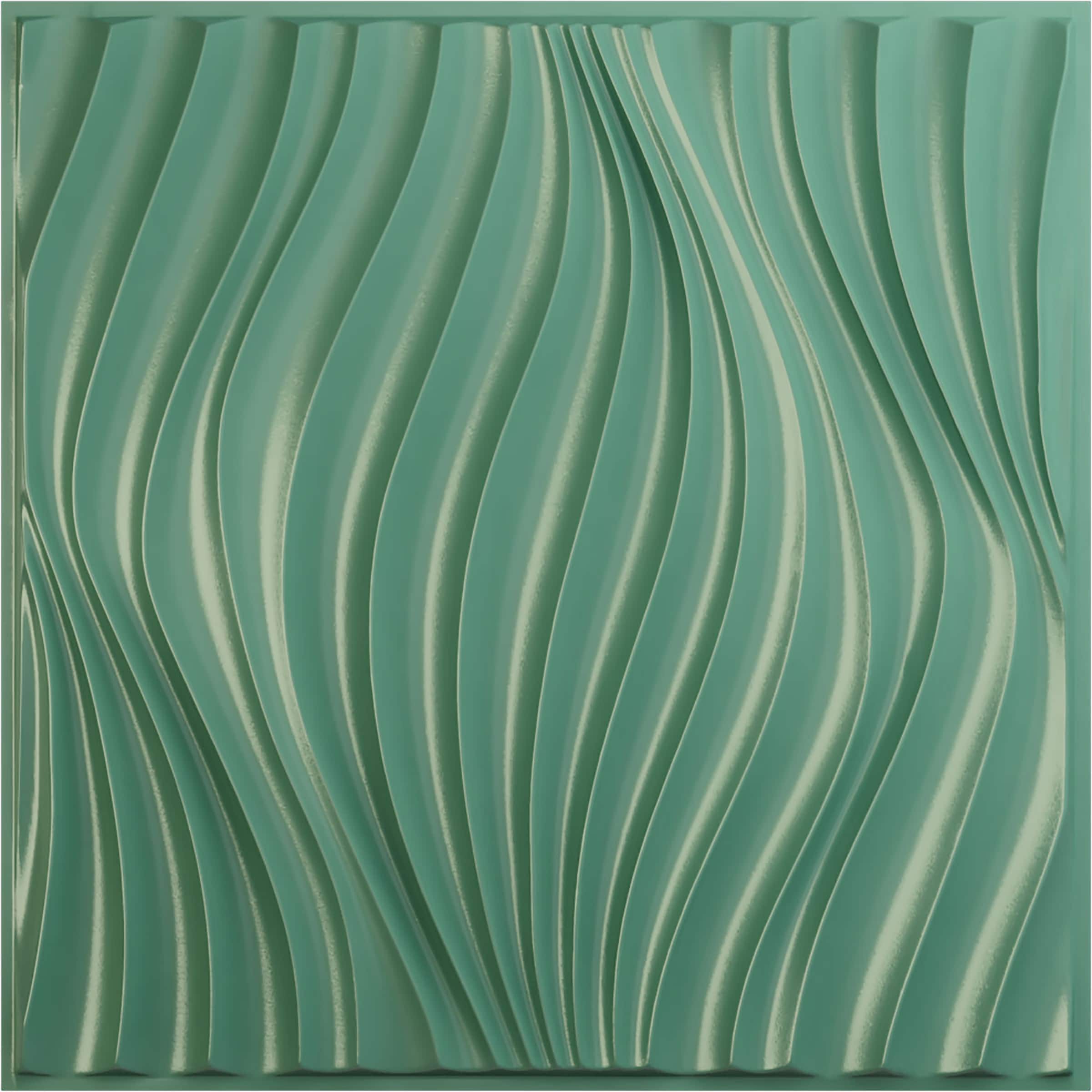 Ekena Millwork WP20X20BWFSM 19-5/8-in x 19-5/8-in Embossed Universal Pearl Metallic Sea Mist PVC Wall Panel Abstract