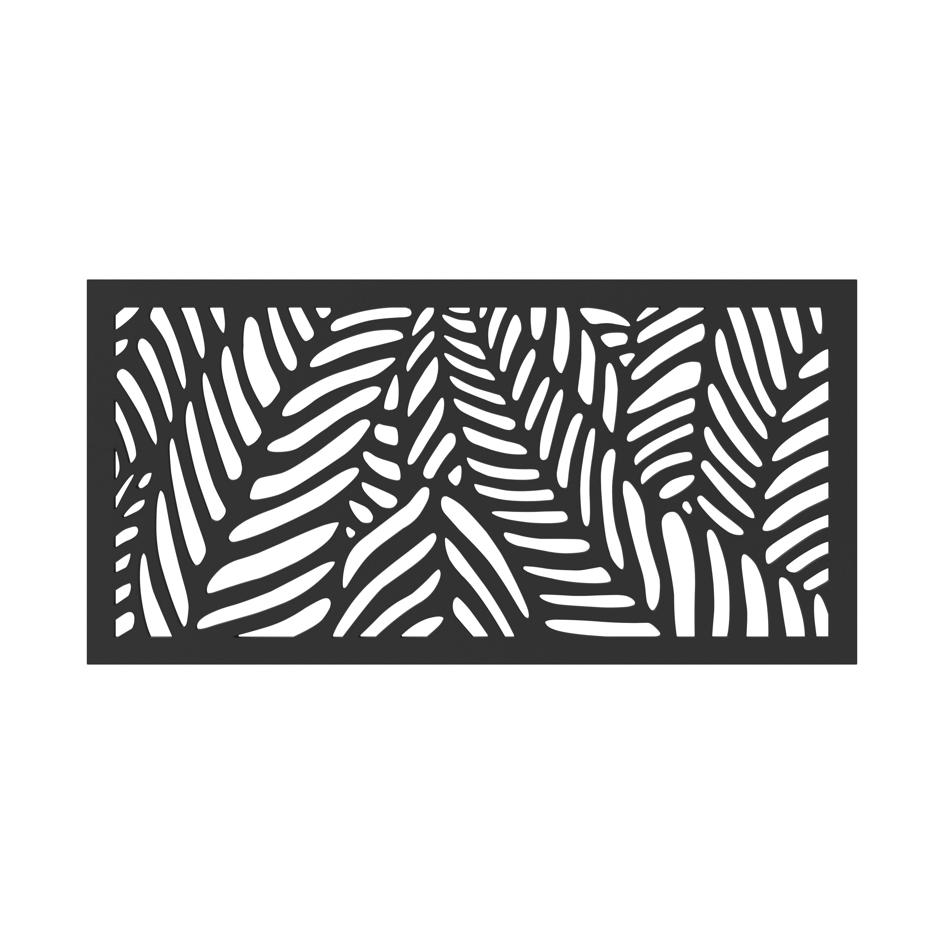 DESIGN-VU DVU2405C Tahiti 24-Inches W x 48-Inches H Charcoal Plastic Outdoor Privacy Screen