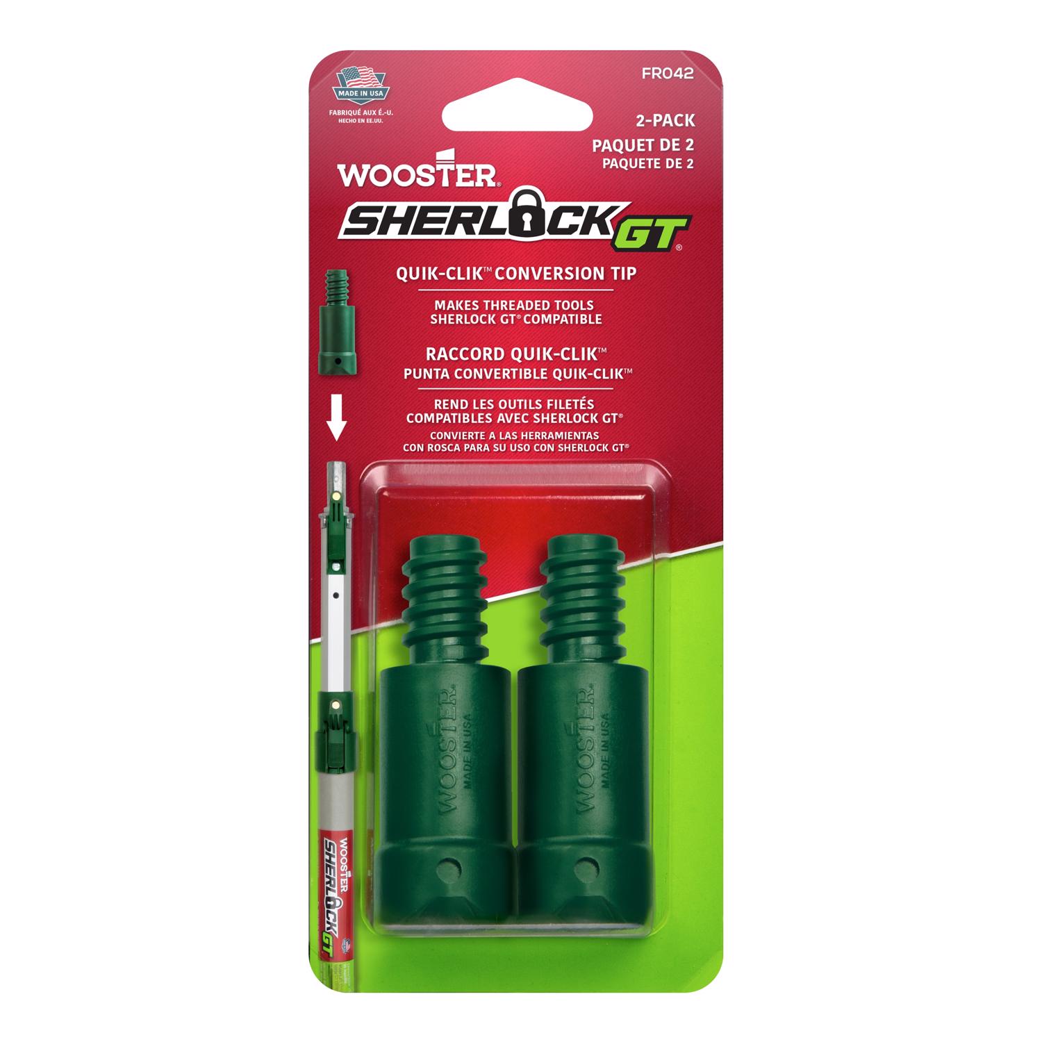 Wooster -  Sherlock 1.85 in. L X .5 in. D Fiberglass Extension Pole Conversion Tips Silver