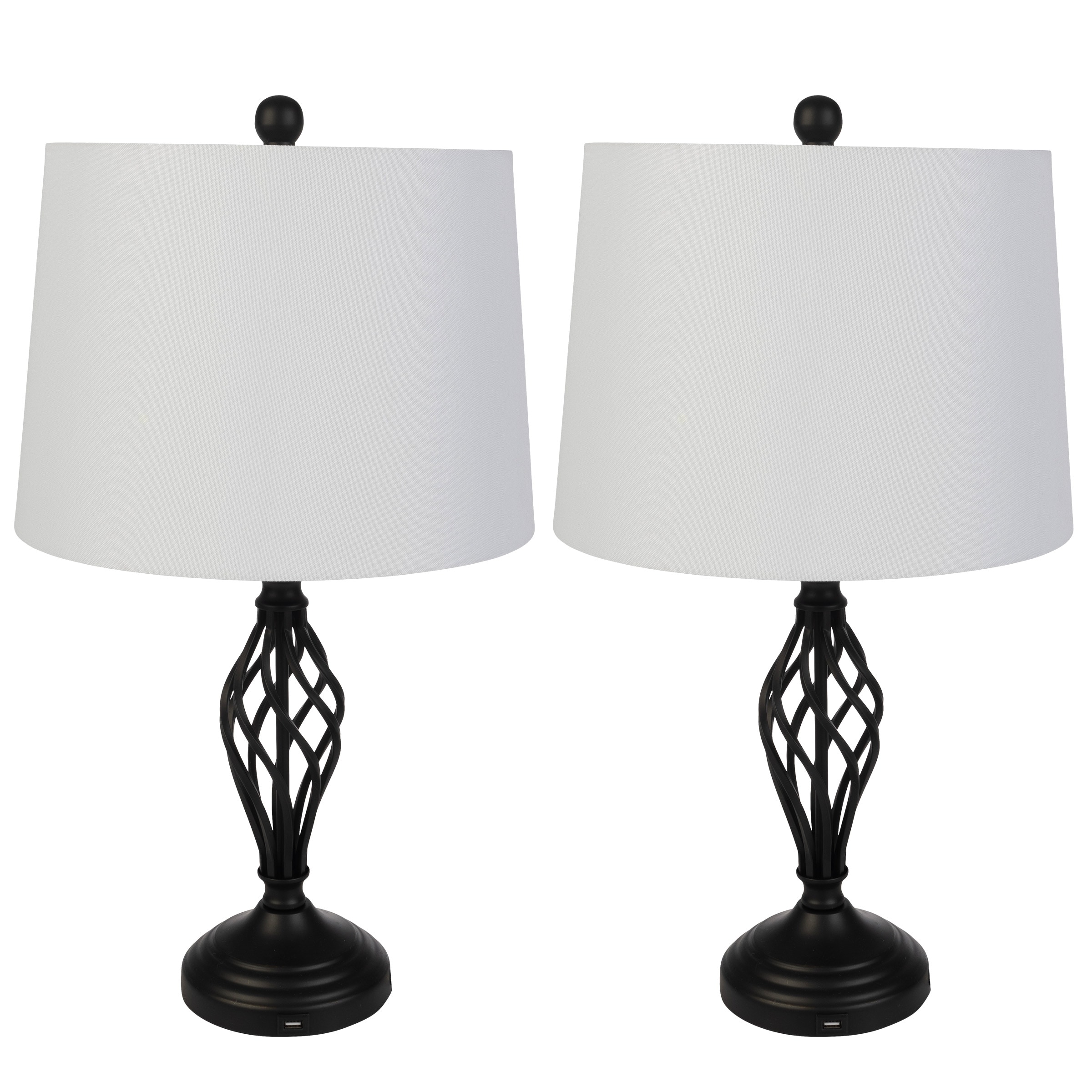 Lavish Home 72-LMPST2-25-USB Table-Lamps - View #2