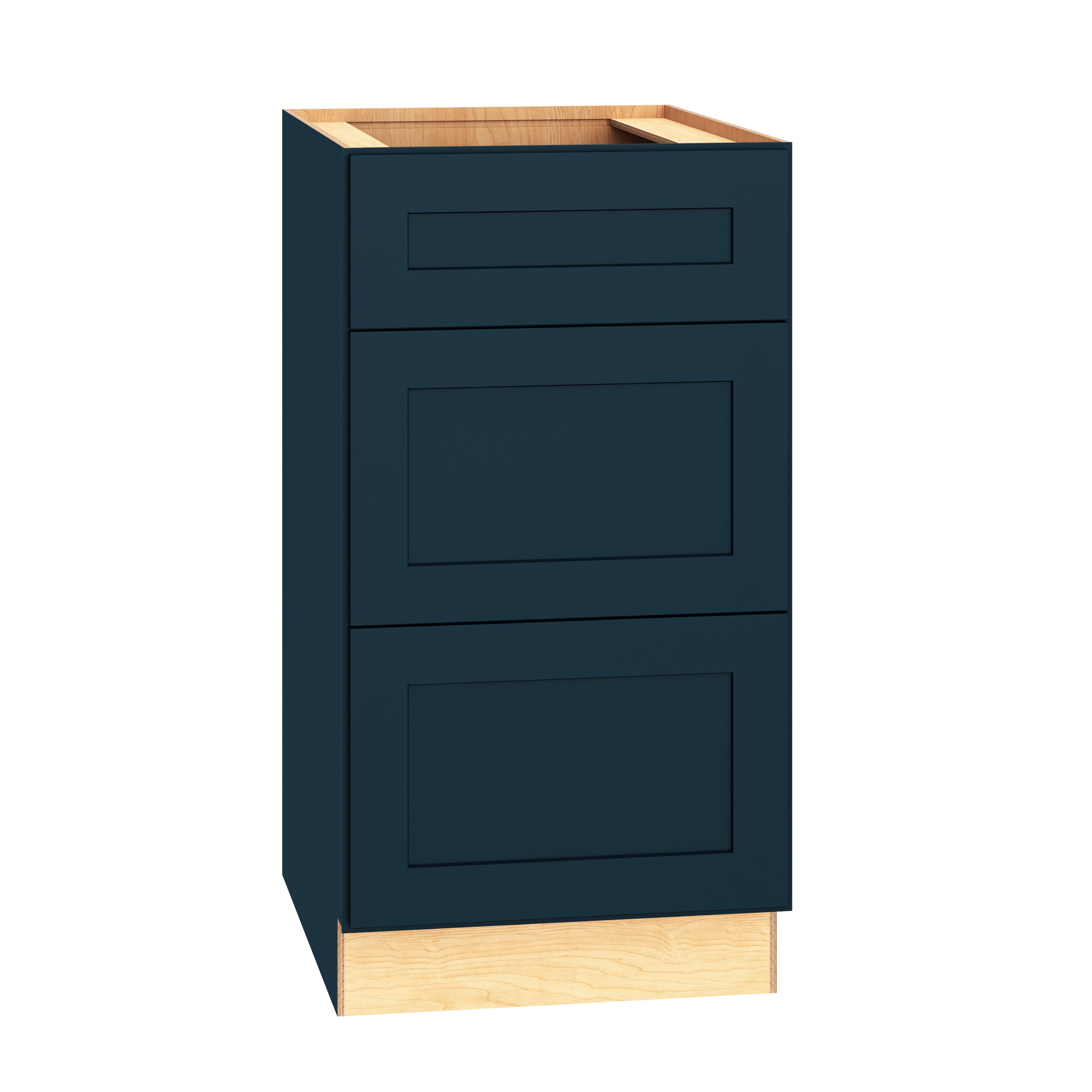 Diamond Express 330 3DB18 Jamestown 18-in W x 34.5-in H x 24-in D Regatta Blue 3 -Drawers Drawer Base Fully assembled Plywood Cabinet (Recessed Panel Shaker)