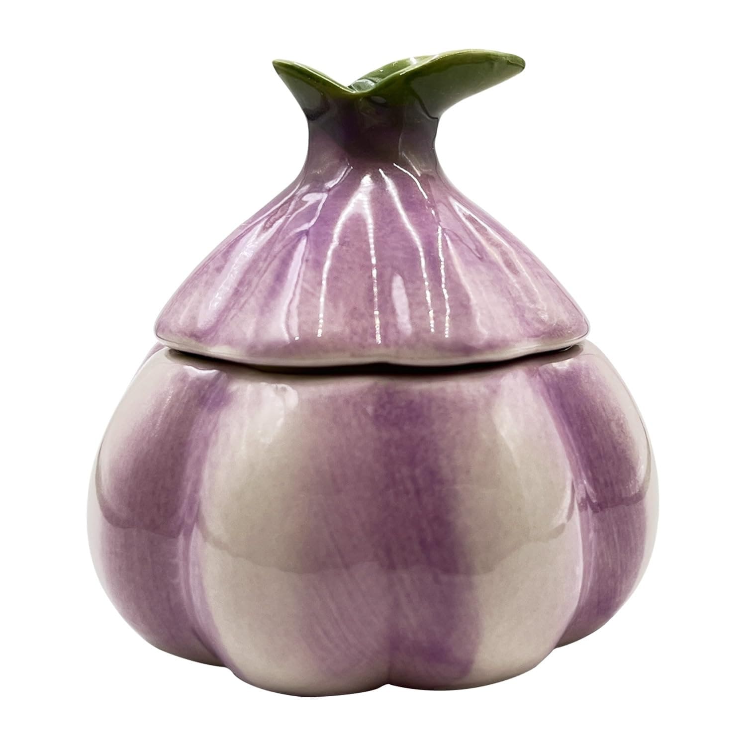 Aoibox  Onion Shaped Ceramic Food Jar with Airtight Lid 150 mL Purple Storage Box for Candy Nuts Tea Jar Box