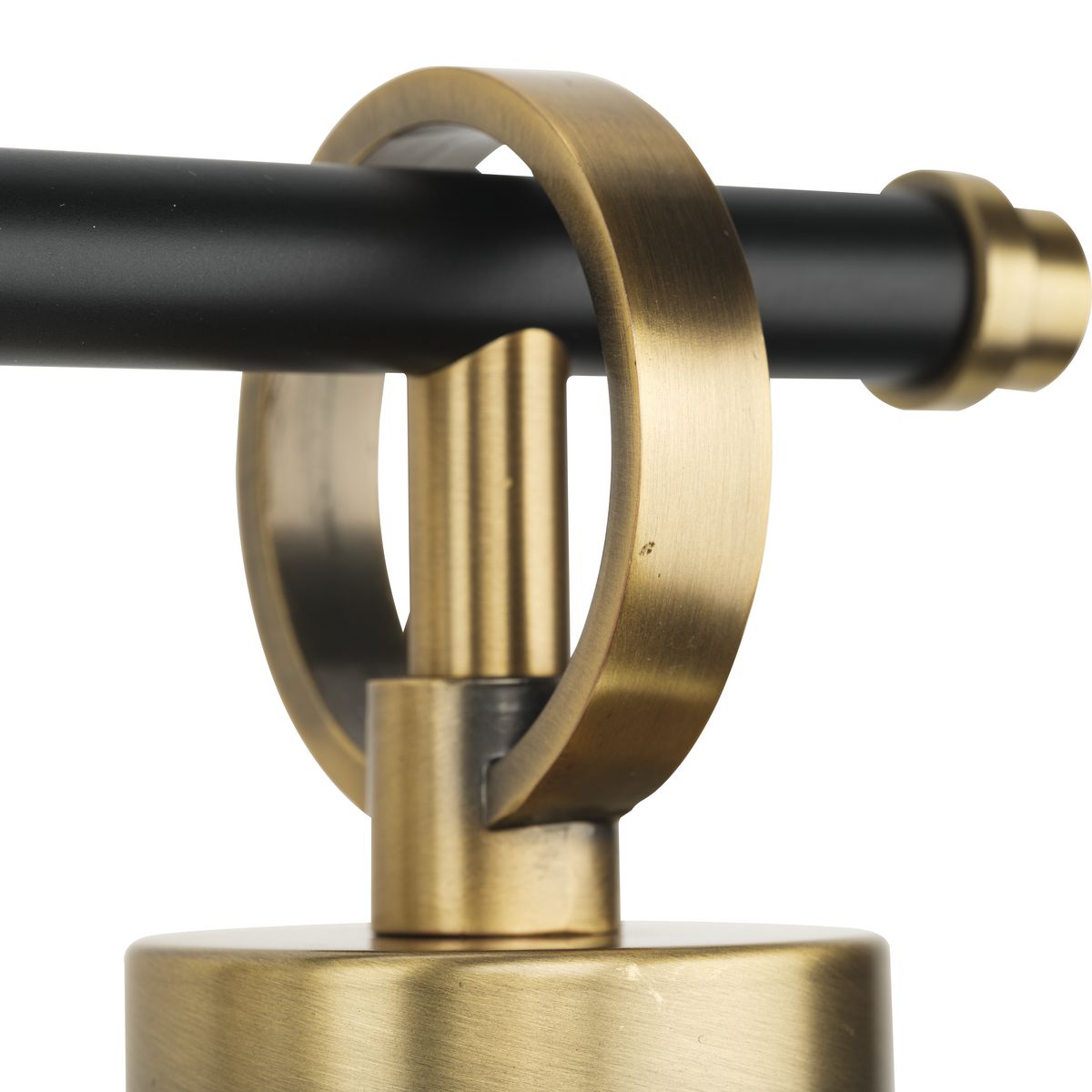 Cassell 3-Light Vintage Brass and Black Vanity Fixture