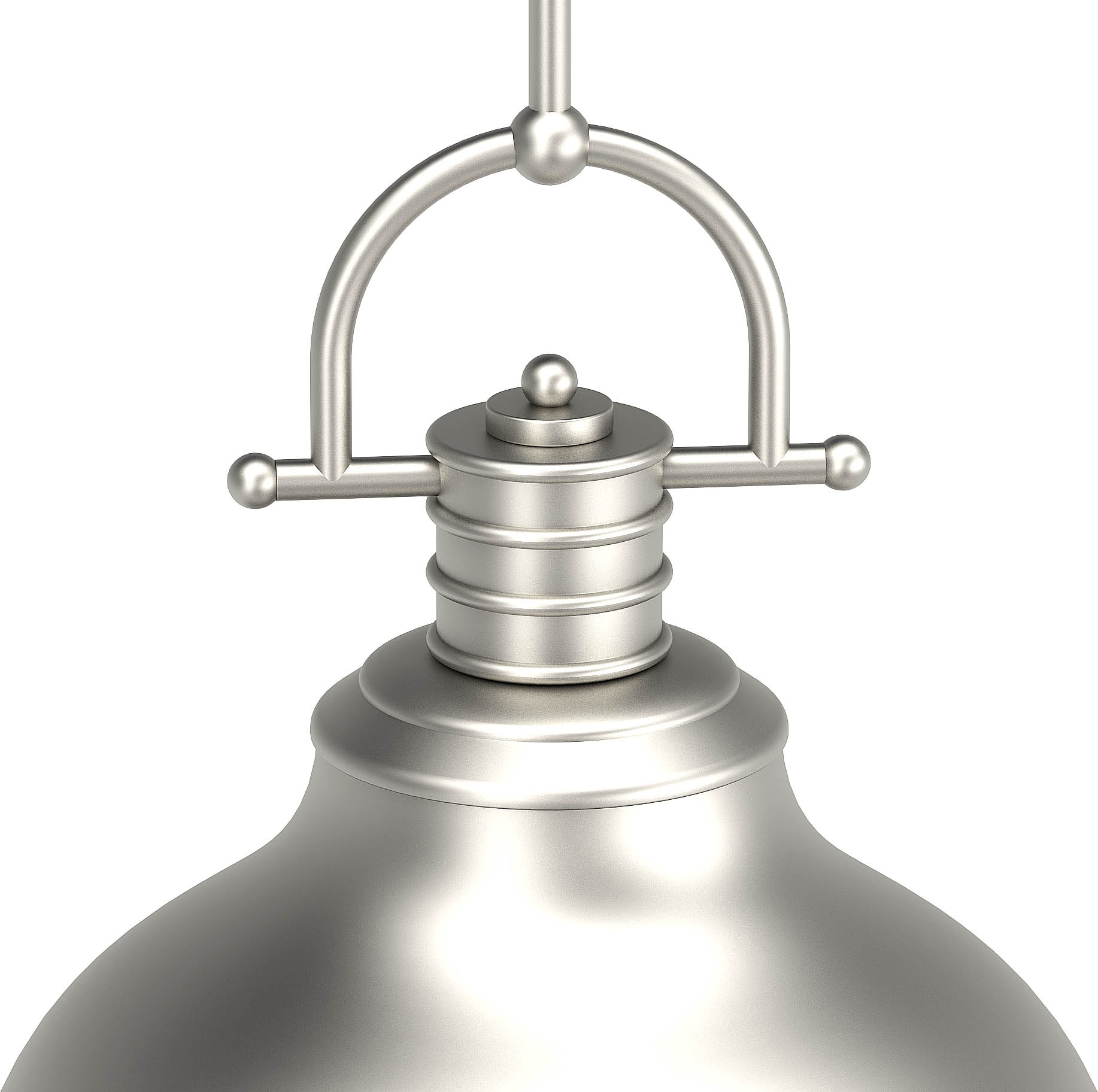 Sleek Modern LED Brushed Nickel Bell-Shaped Pendant Light