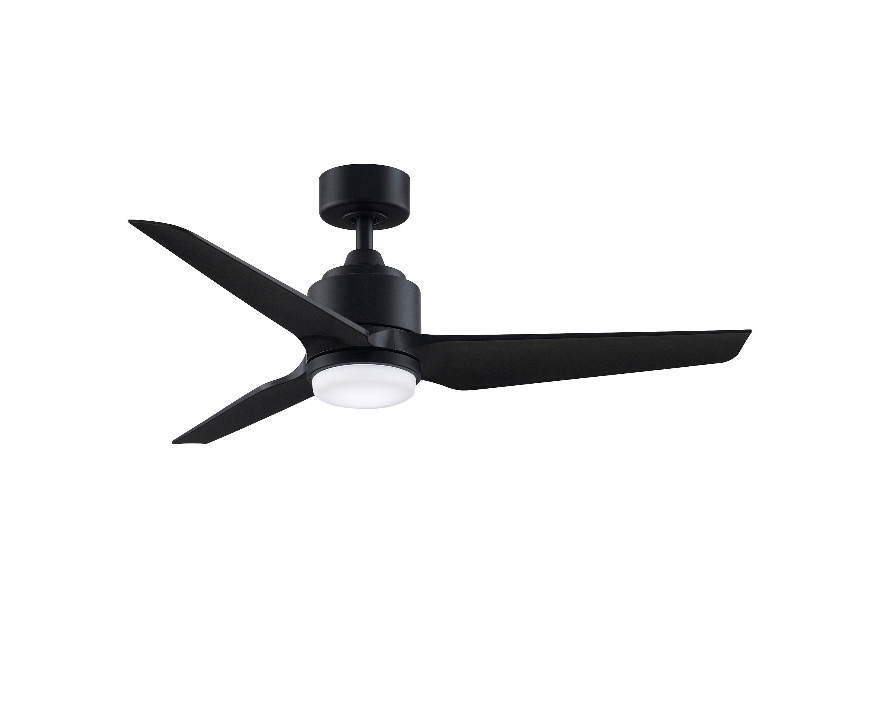 Fanimation FPD8514BLW-48BLW-LK TriAire Custom 48-in Color-Changing Integrated LED Outdoor Smart Black with Black Blades Propeller Ceiling Fan With Light - Remote Included ( 3 -Blade )