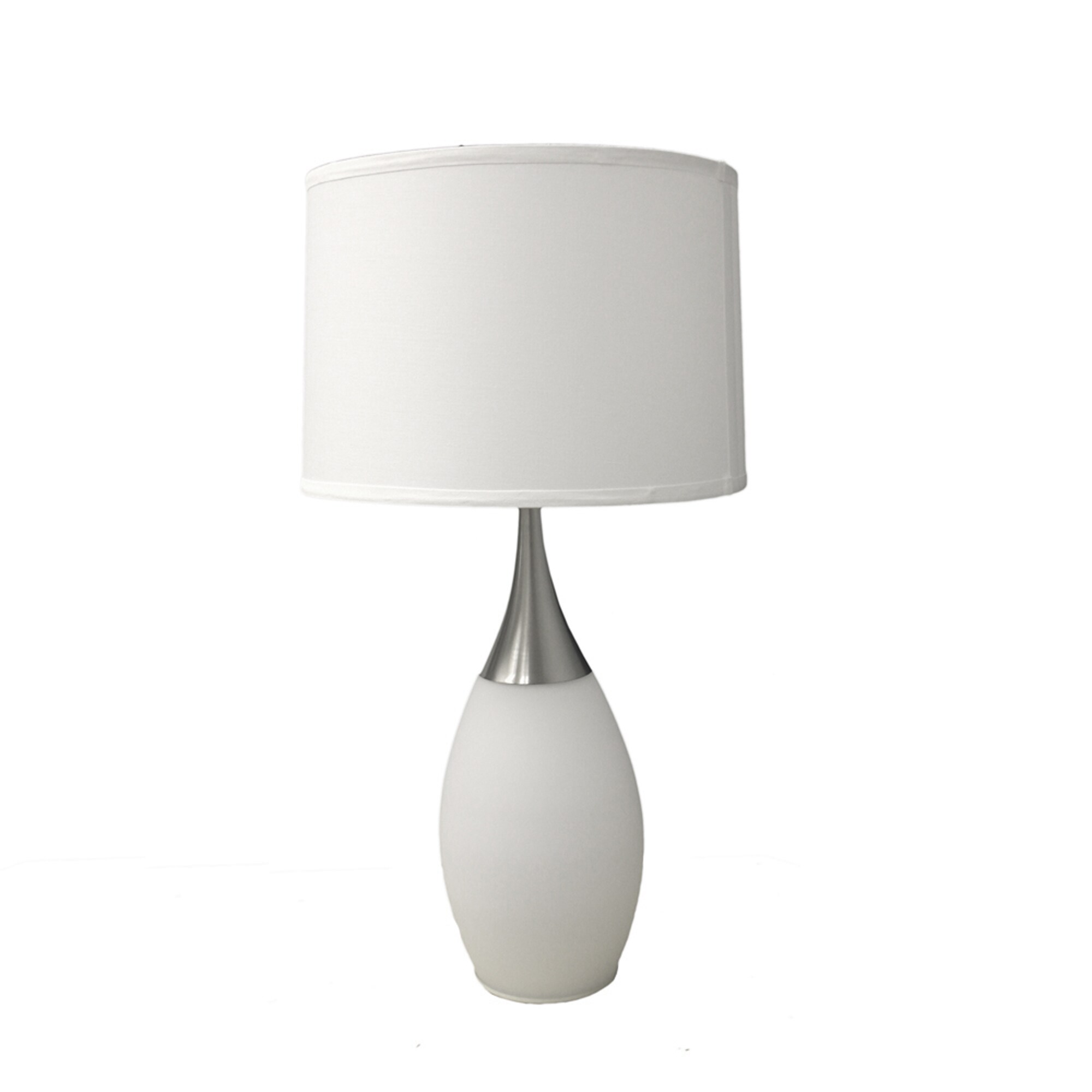 ORE International 28-in White Table Lamp with Fabric Shade at Lowes.com