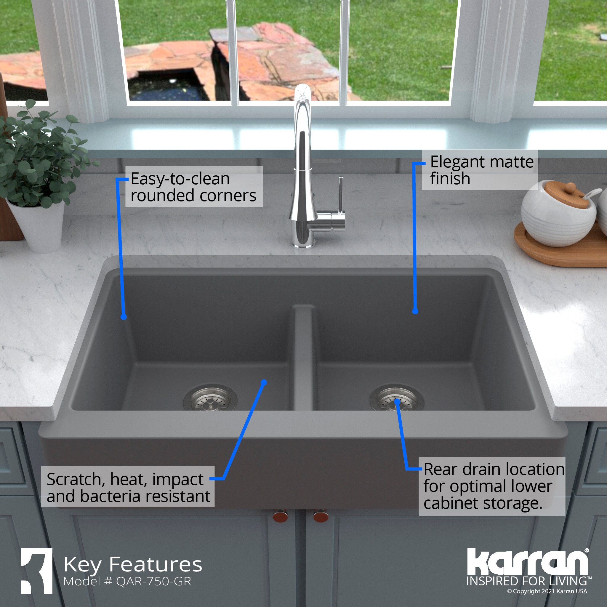 Karran QAR-750-GR-PK1 Kitchen-Sinks - View #8