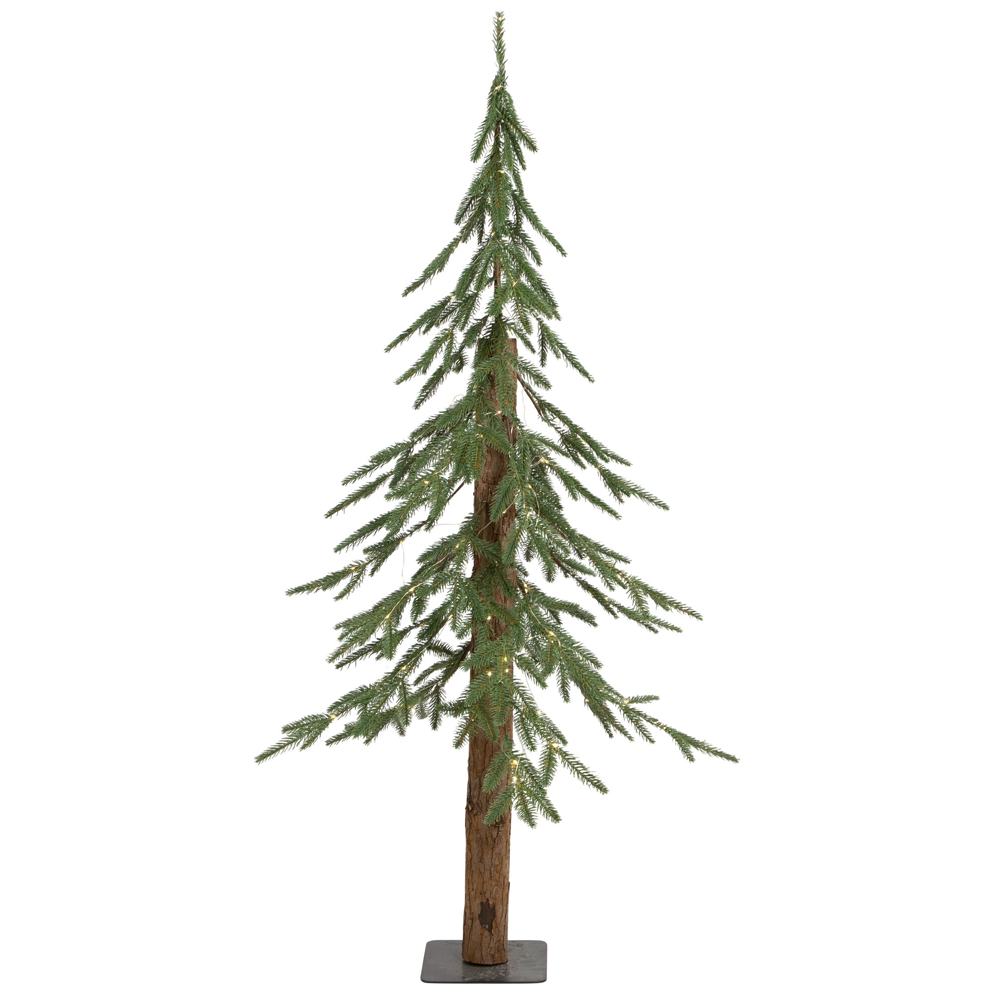 4-ft Alpine Pre-lit Artificial Christmas Tree with Clear LED Lights