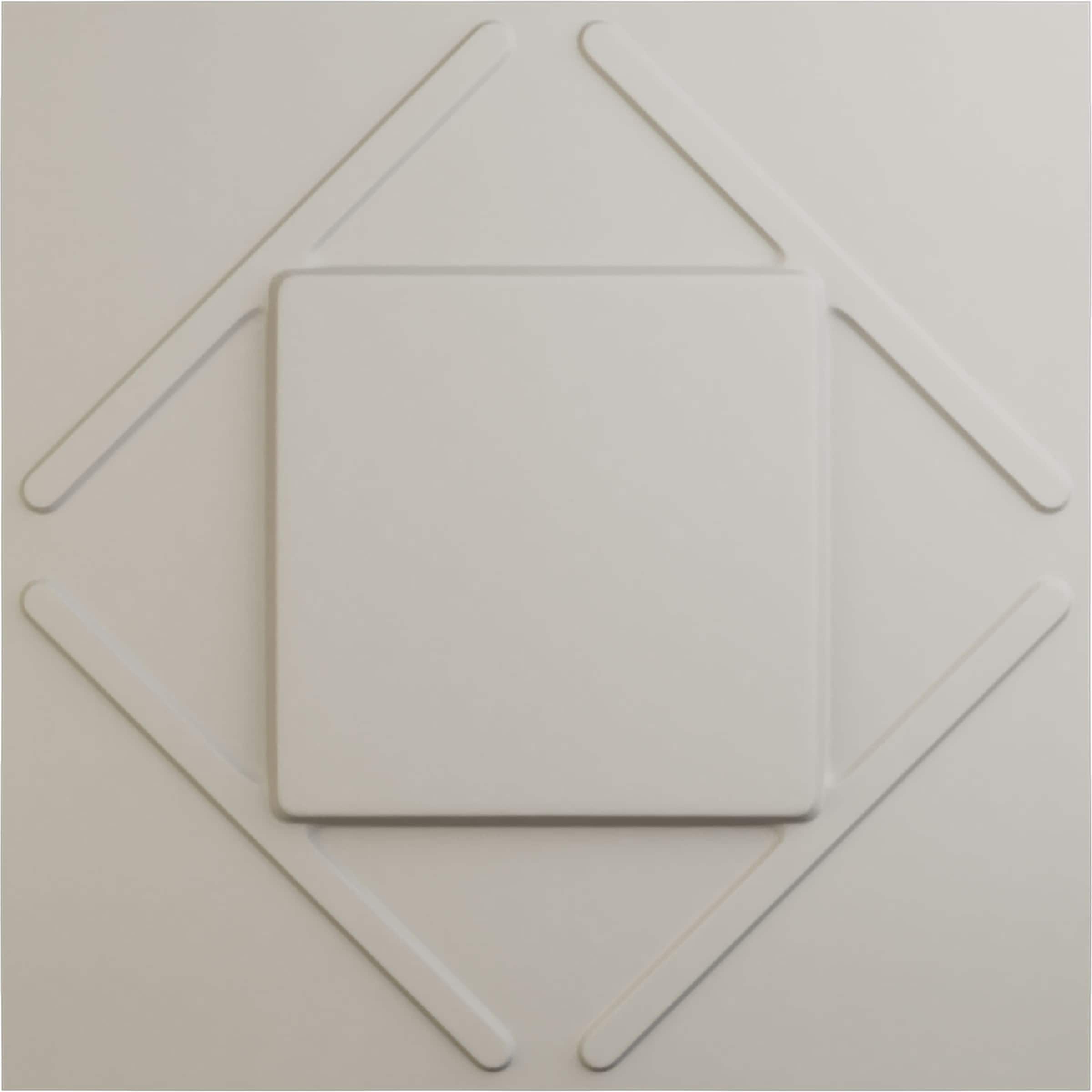Ekena Millwork WP20X20AEGBW 19-5/8-in x 19-5/8-in Embossed Paintable/Stainable Off-white PVC Wall Panel ( 2.67-sq ft )
