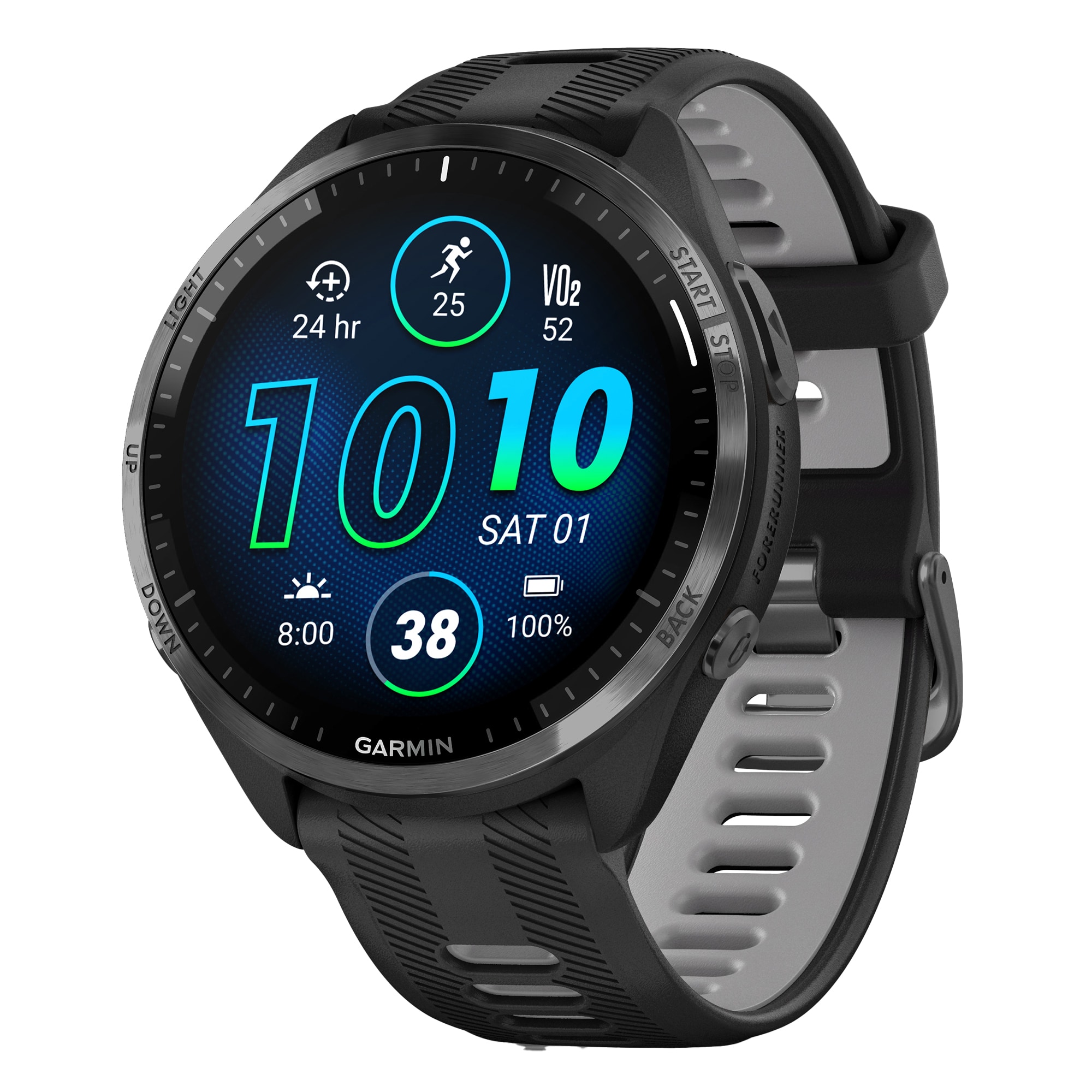Garmin - Forerunner 965 GPS Smartwatch with 47-mm Case Bluetooth AMOLED Preloaded Maps Health/Fit...