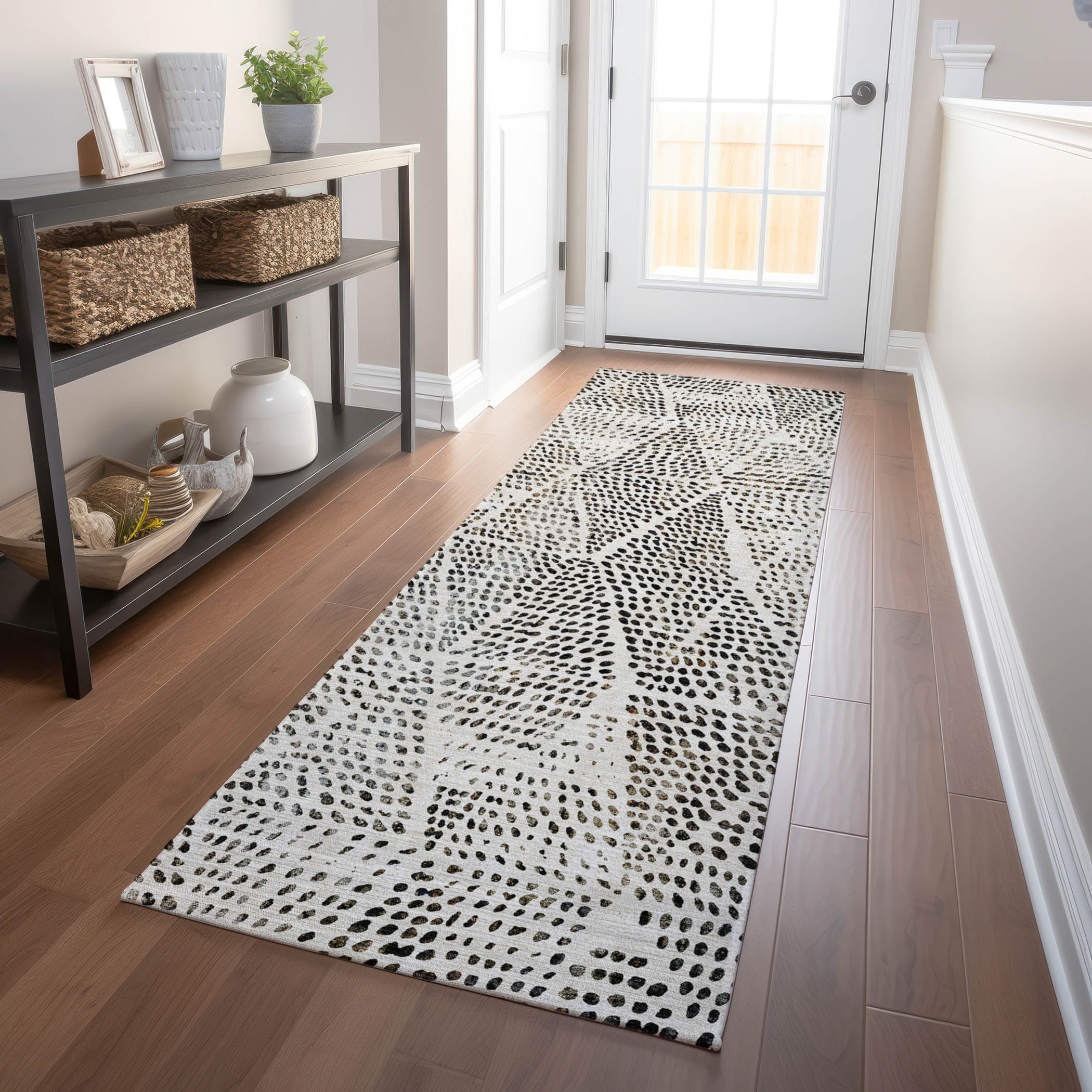 Addison Rugs ACN591IV2X8 Chantille ACN591IV 2 x 7 (ft) Polyester Ivory Rectangular Indoor/Outdoor Geometric Moroccan Machine washable Runner rug