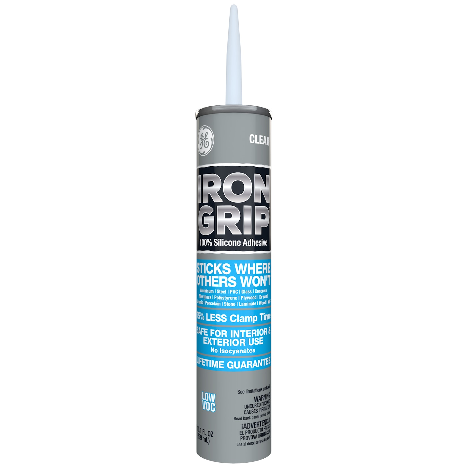 GE Iron Grip 10.1-fl oz Paste Silicone, Multipurpose Adhesive at