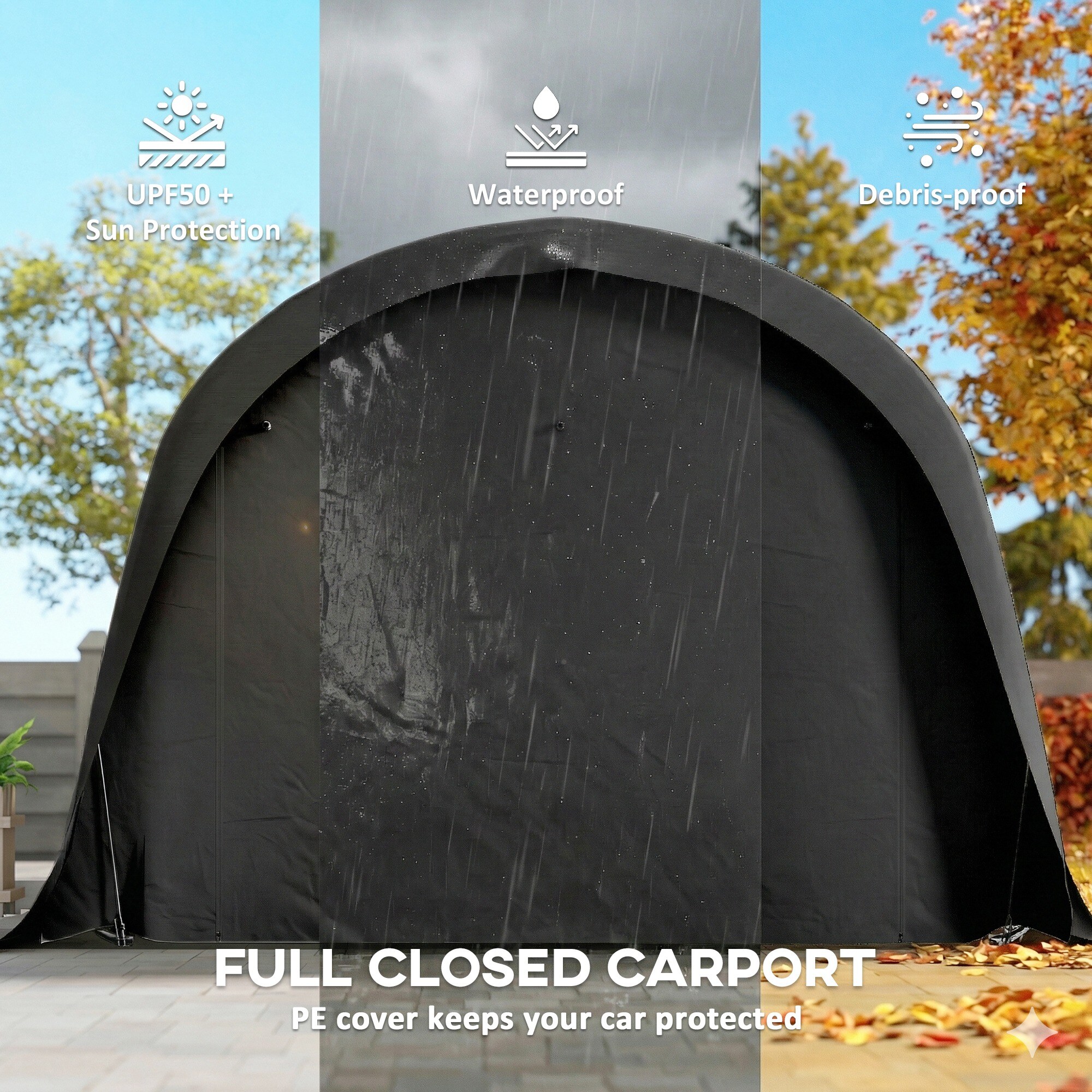 Outsunny 84C-700V00CG Carport-Covers - View #3