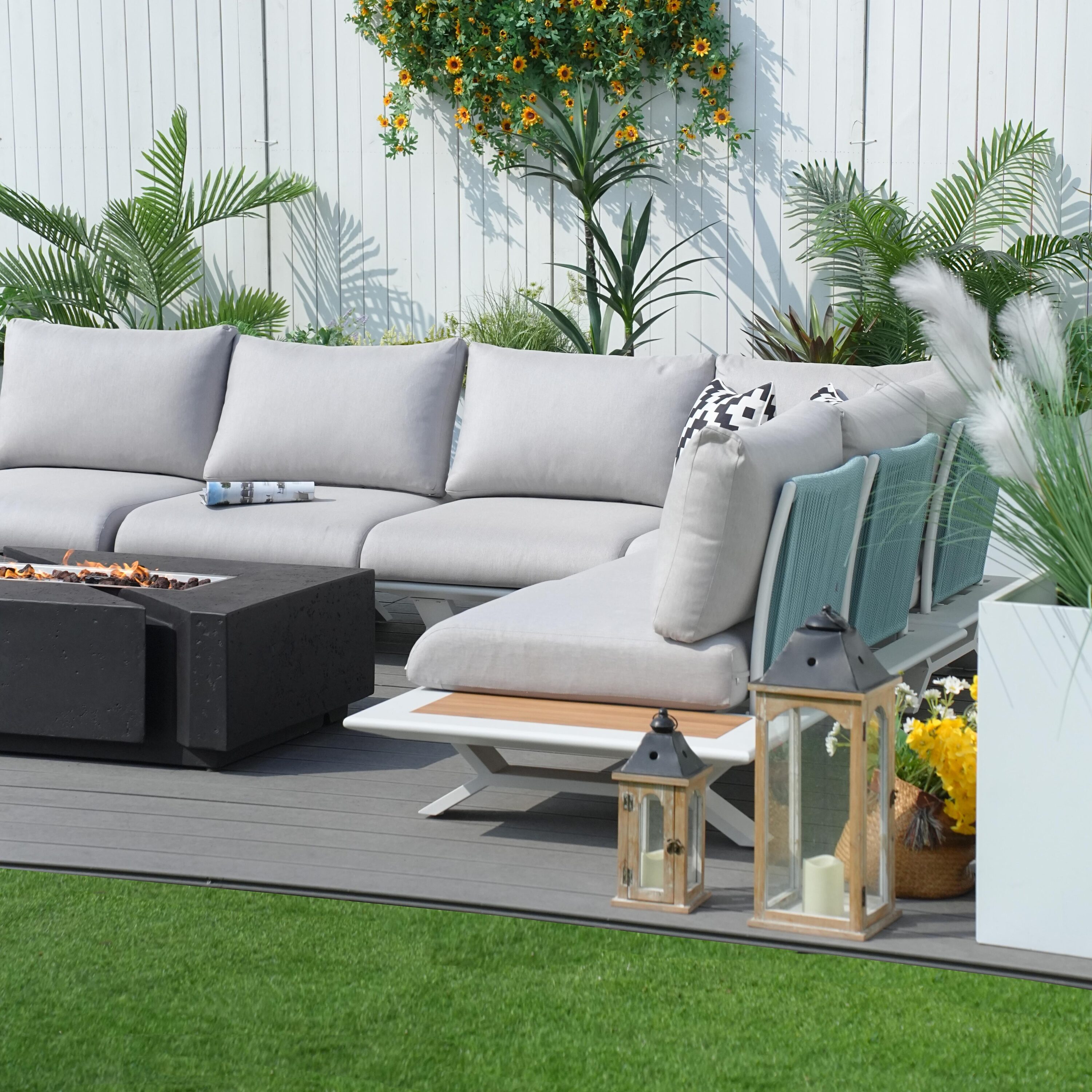 Direct Wicker DWG-2323WH&24913BK Patio-Conversation-Sets - View #6