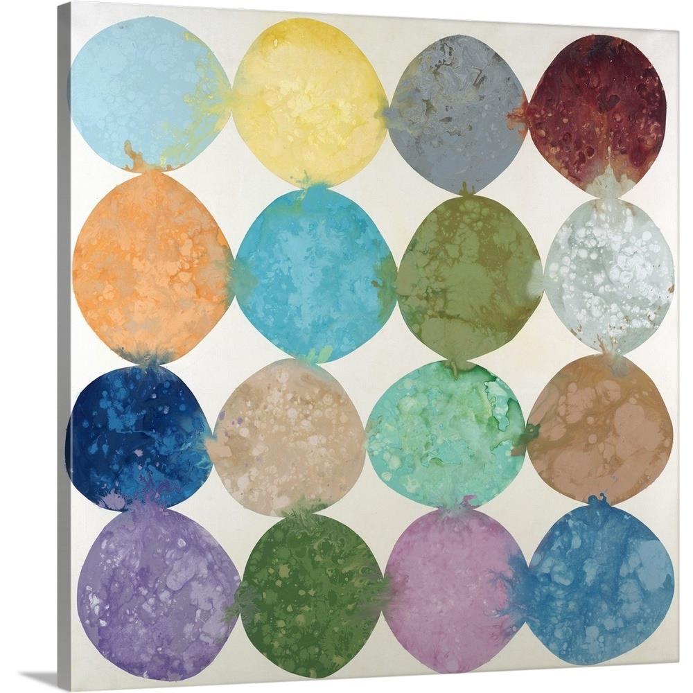GreatBigCanvas 2527330-24-24X24 Circle Design by Randy Hibberd 24-in H x 24-in W Abstract Print on Canvas