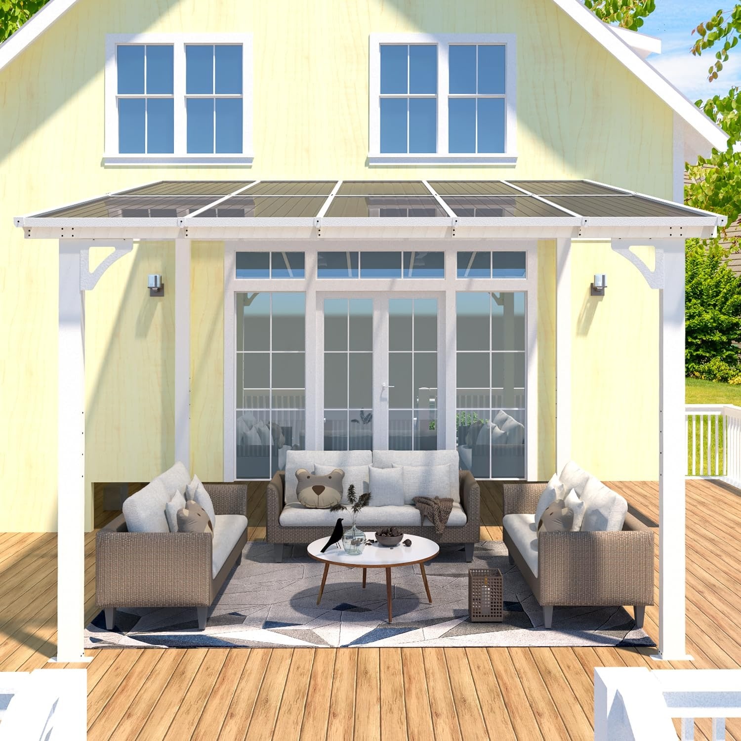 AECOJOY 16401WH-LS01 Wood-Resin-Gazebos - View #3