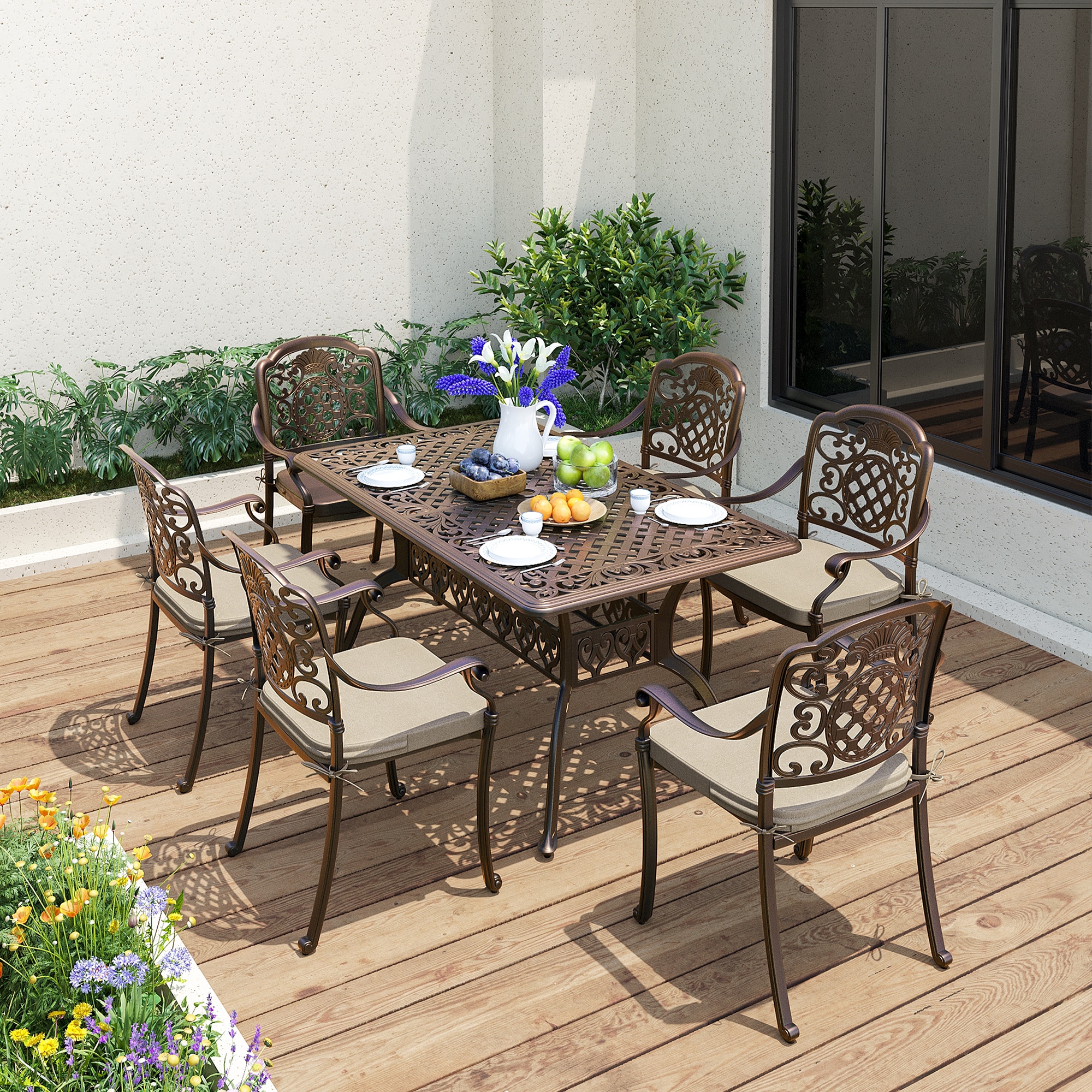 PamaPic TB-ZL-CZ-7JT-WL1 Patio-Dining-Sets - View #3