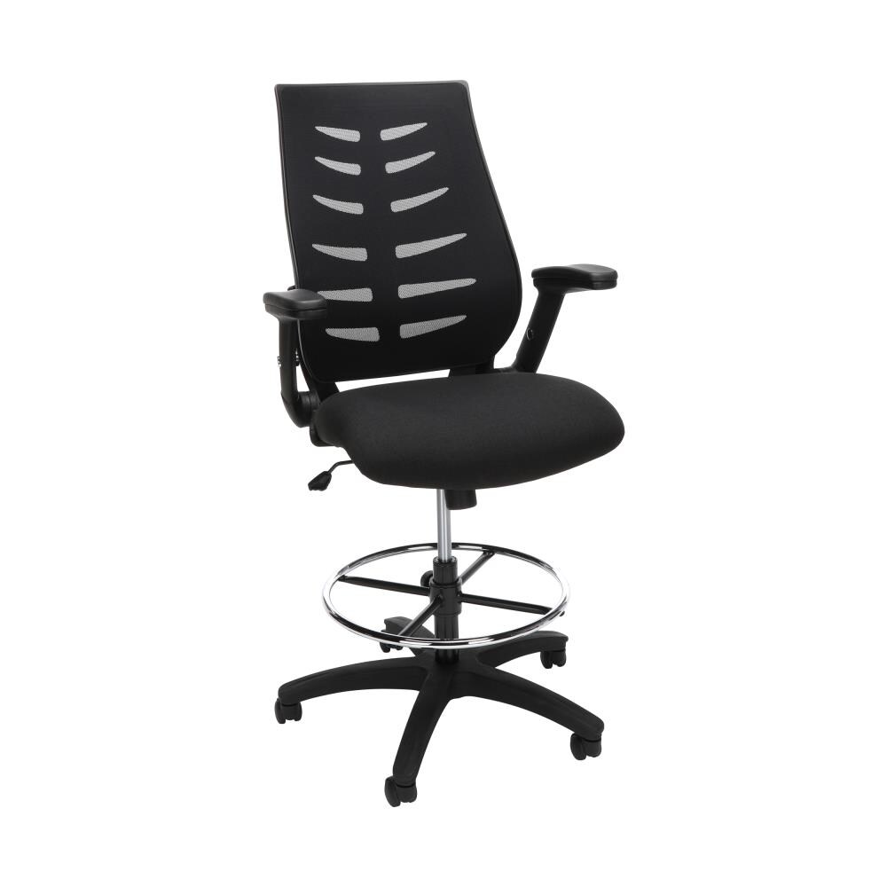 OFM Black Traditional Ergonomic Adjustable Height Swivel