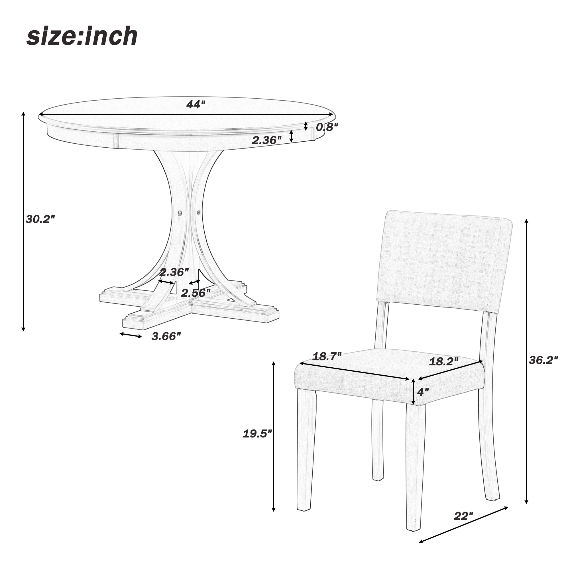 BABOOM BOM-0079AAD-OR Dining-Sets - View #3