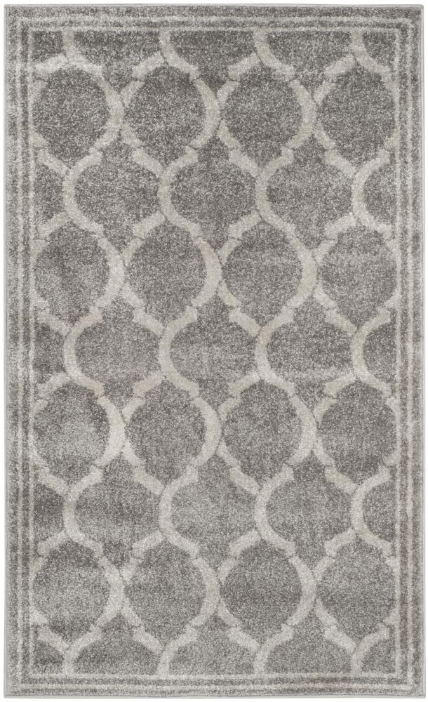 Amherst Grey and Light Grey Geometric 3' x 5' Rug