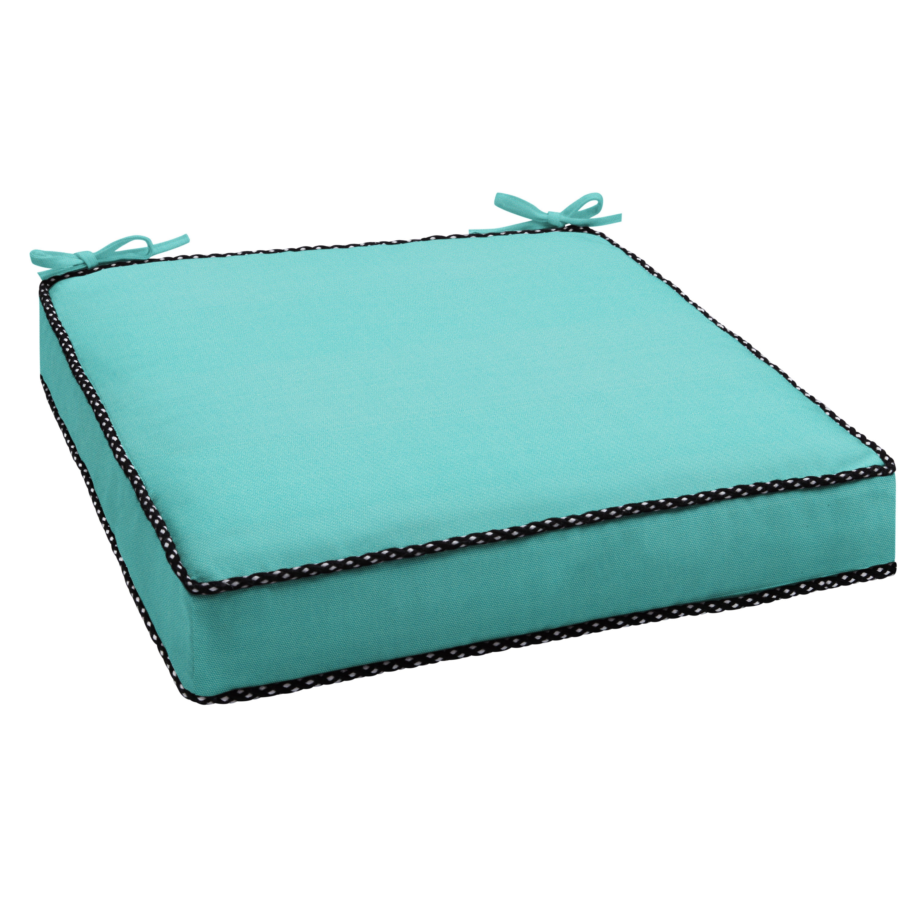 Mozaic Company LW749621SC Braided Cord Cushion Sunbrella 20-in x 20-in Canvas Aruba Patio chair cushion