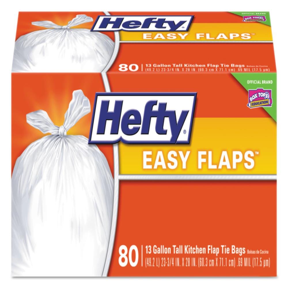 Hefty Small Garbage Bags, Flap Tie, Lavender & Sweet Vanilla Scent, 4  Gallon, 26 Count lavender 26 Count (Pack of 1)