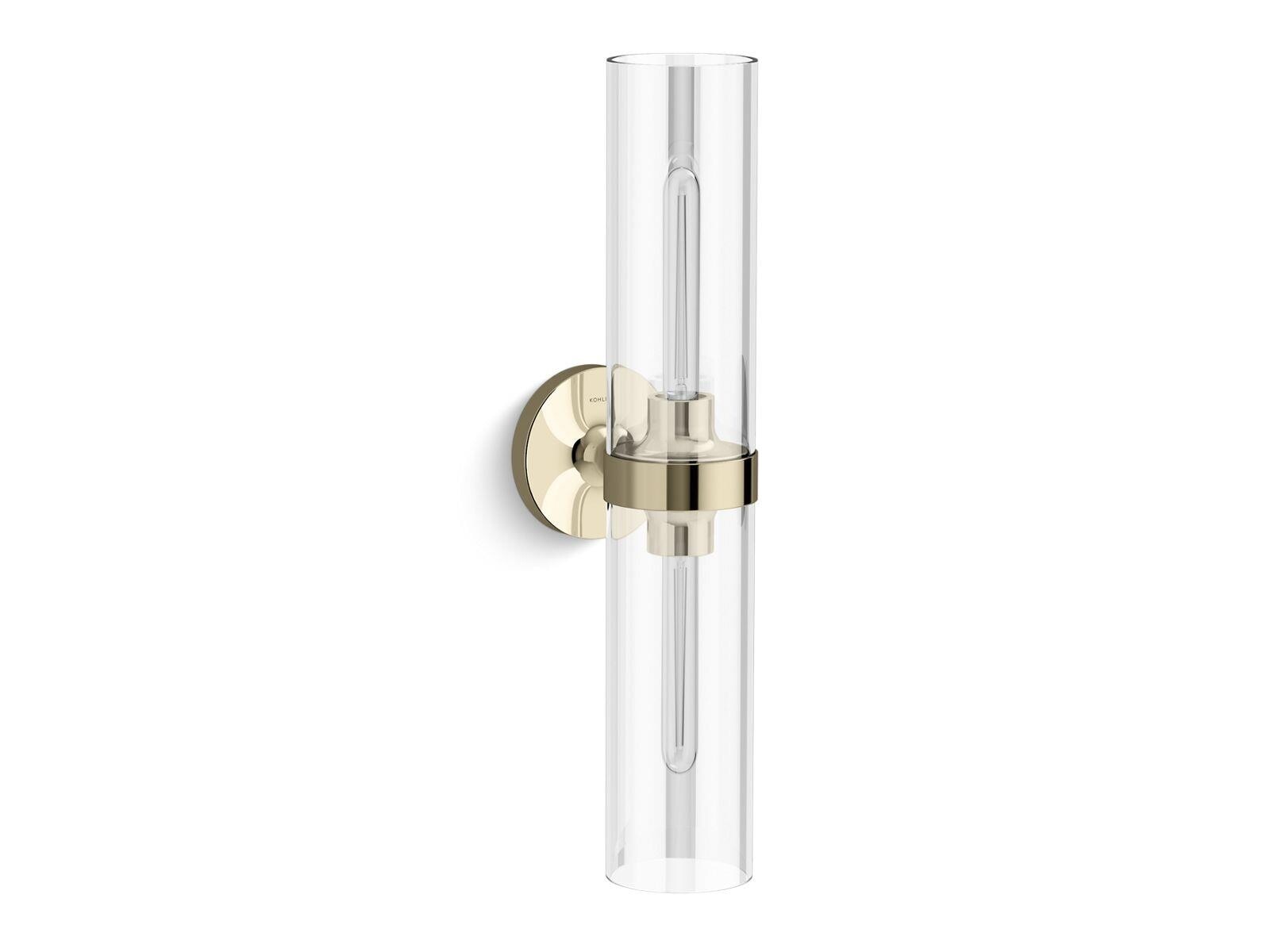 KOHLER Purist 4.72-in 2 Light Gold Modern/contemporary Bathroom Vanity light