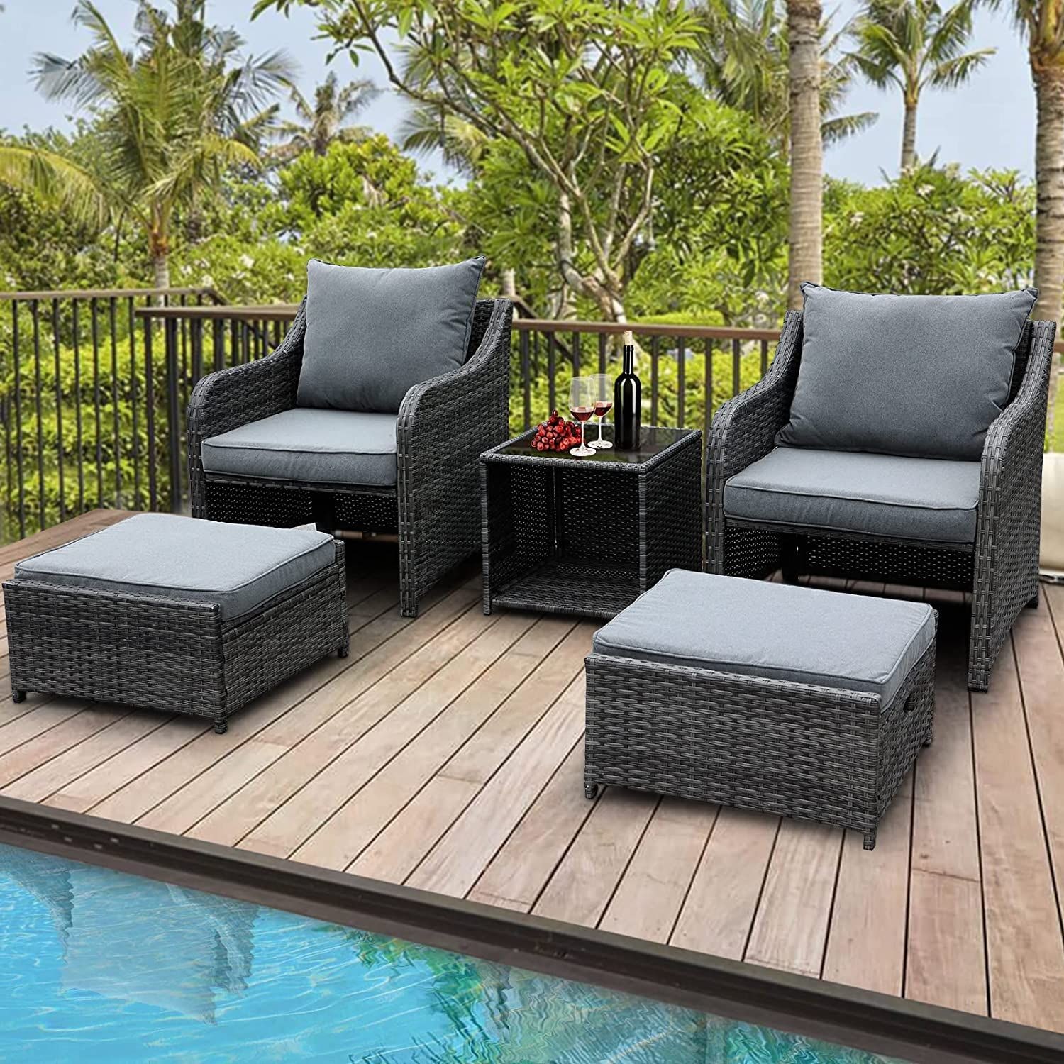 SANSTAR LRS-2021-GR Patio-Conversation-Sets - View #4
