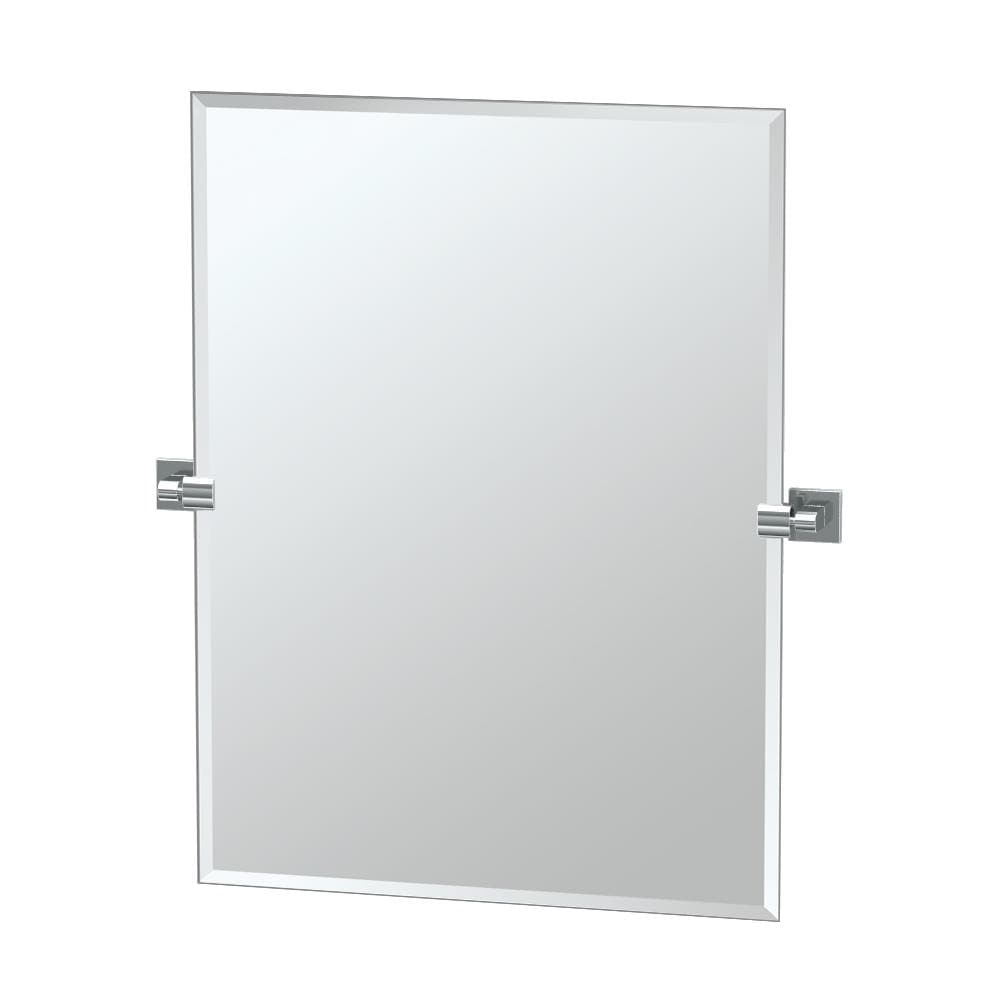Gatco Elevate 27.5-in W x 31.5-in H Chrome Rectangular Frameless Bathroom  Vanity Mirror in the Bathroom Mirrors department at