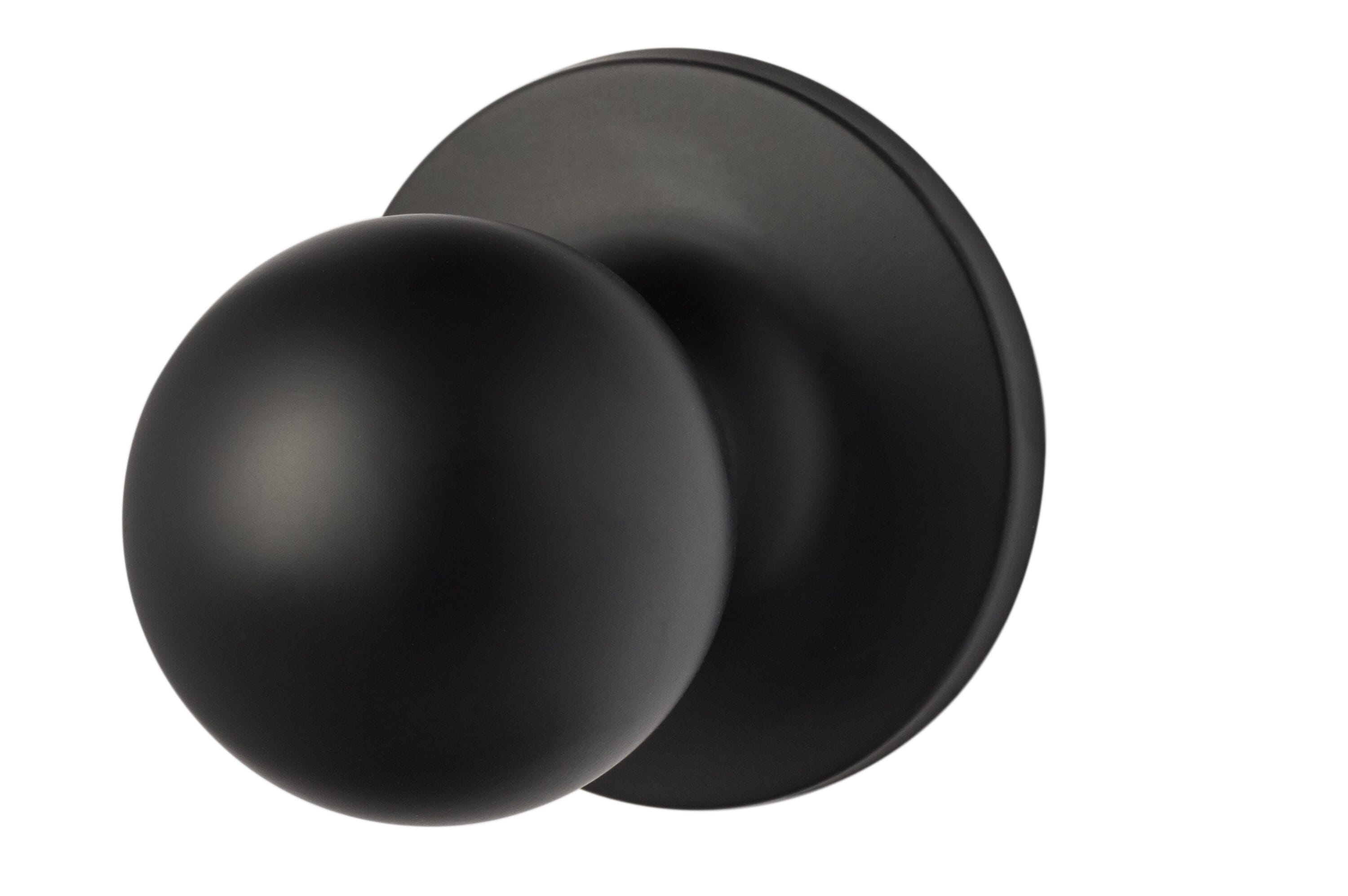 Sure-Loc Hardware Flat Black Interior Passage Door Knob in the Door ...