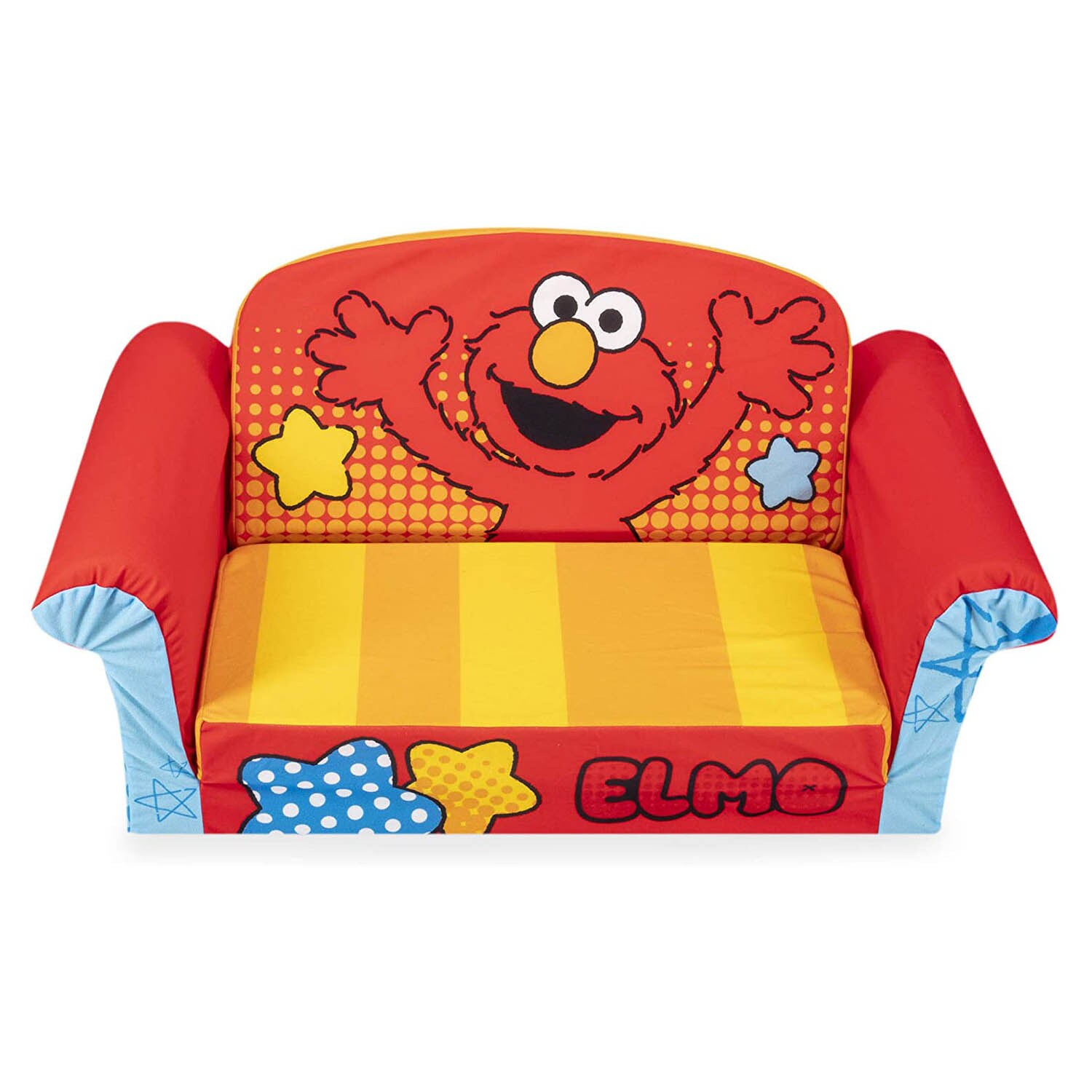 Marshmallow Red Sesame Street Elmo 2 in 1 Flip Open Kids Sofa 15