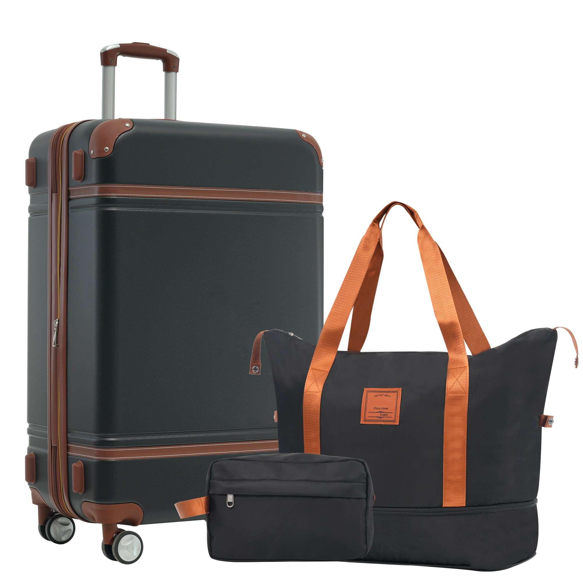 Wooakway - Hardshell Luggage Sets Hardside Suitcase Lightweight Travel Suitcase with Duffel Bag a...