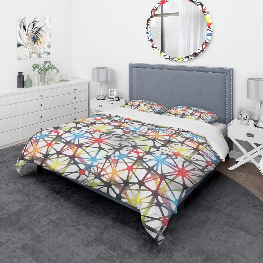 Designart BED18924-T 3 -Piece White Twin Duvet cover Set