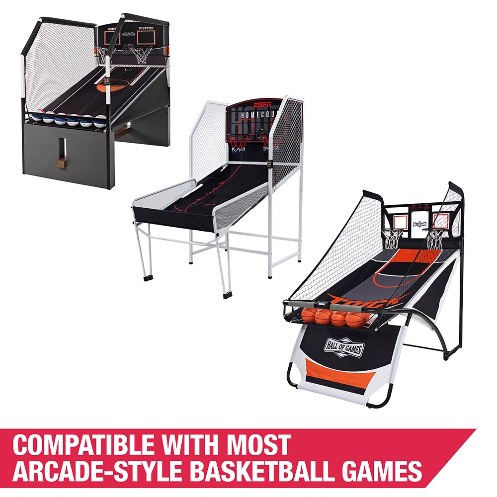 Hall of Games Indoor Arcade Basketball Games Multiple Styles, 2-Player  Arcade Scoring Display with Rubber Basketball Set, Perfect for Family Game  Rooms in 2023